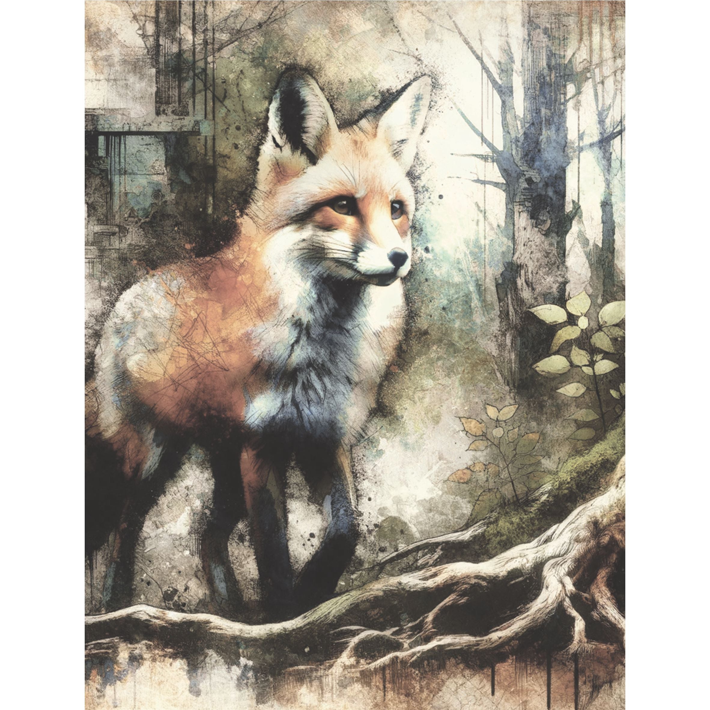 Forest Animals Rice Paper, 20.32 x 26.67 cm - for Decoupage Scrapbooking Cards Crafts