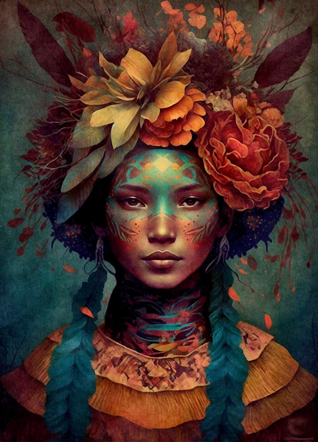 S.American Woman Rice Paper- Unique Printed Mulberry Paper Art Image 36gsm