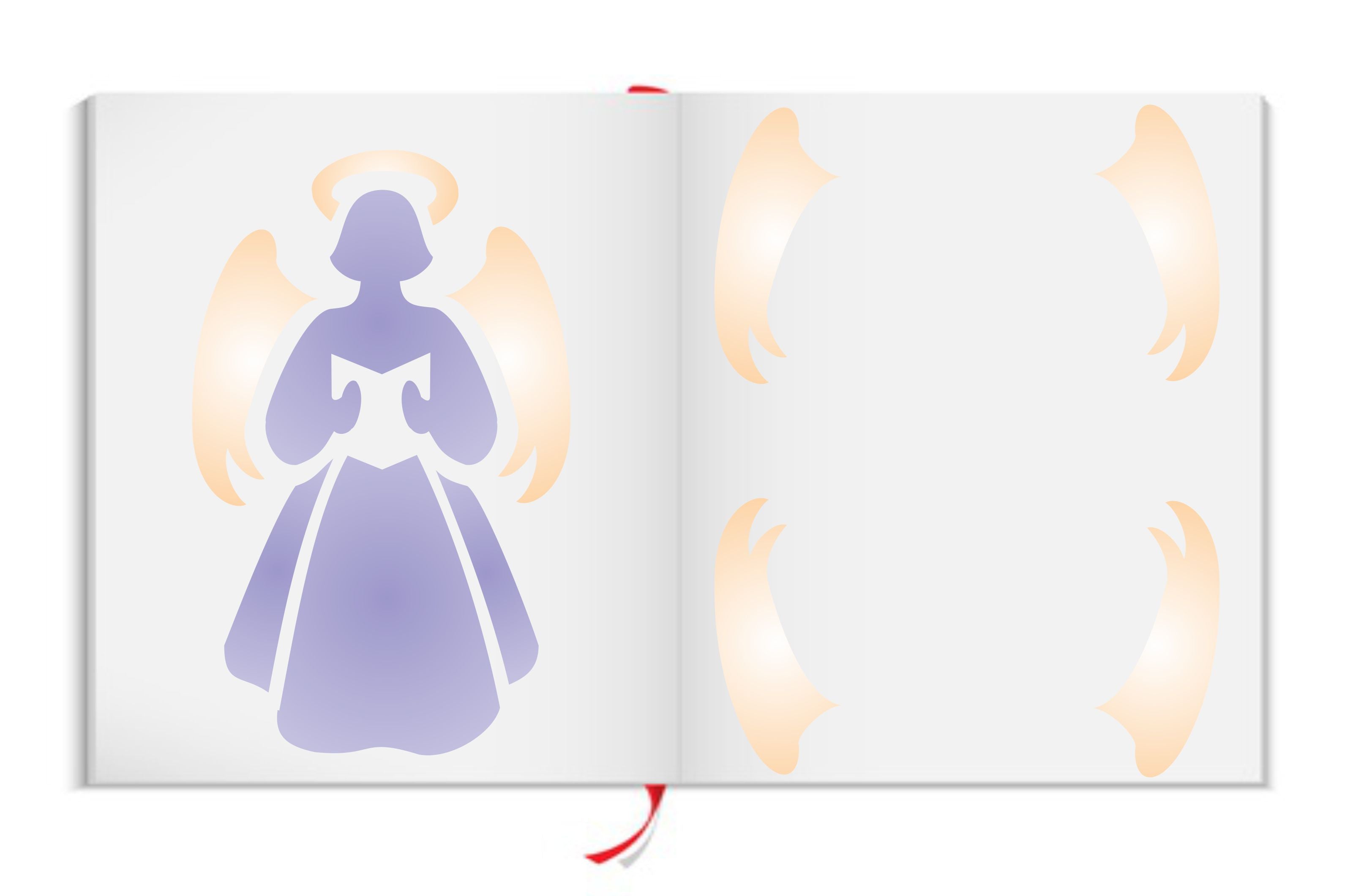 Christmas Angel Stencil, 8.26 x 12.7 cm - Scrapbooking Decor & Card