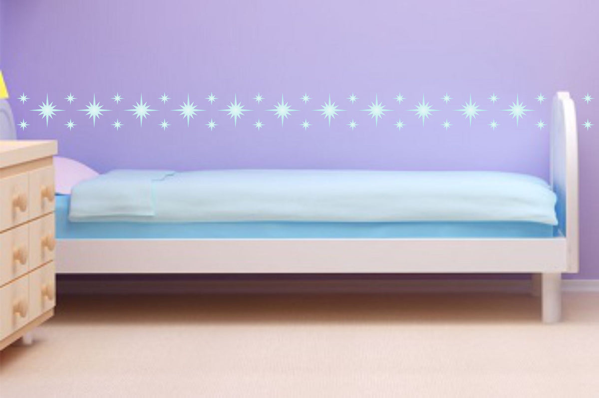 Star Celestial Border Stencil, 30.48 x 11.43 cm - Celestial Large Stars Design