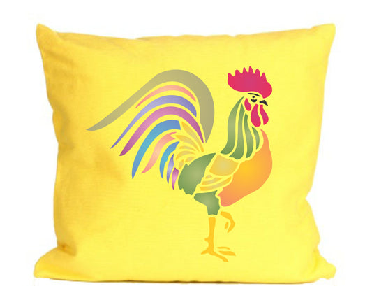 Rooster Stencil, 20.32 x 21.59 cm - Chinese Year of The Rooster Chicken Bird Farm Animal