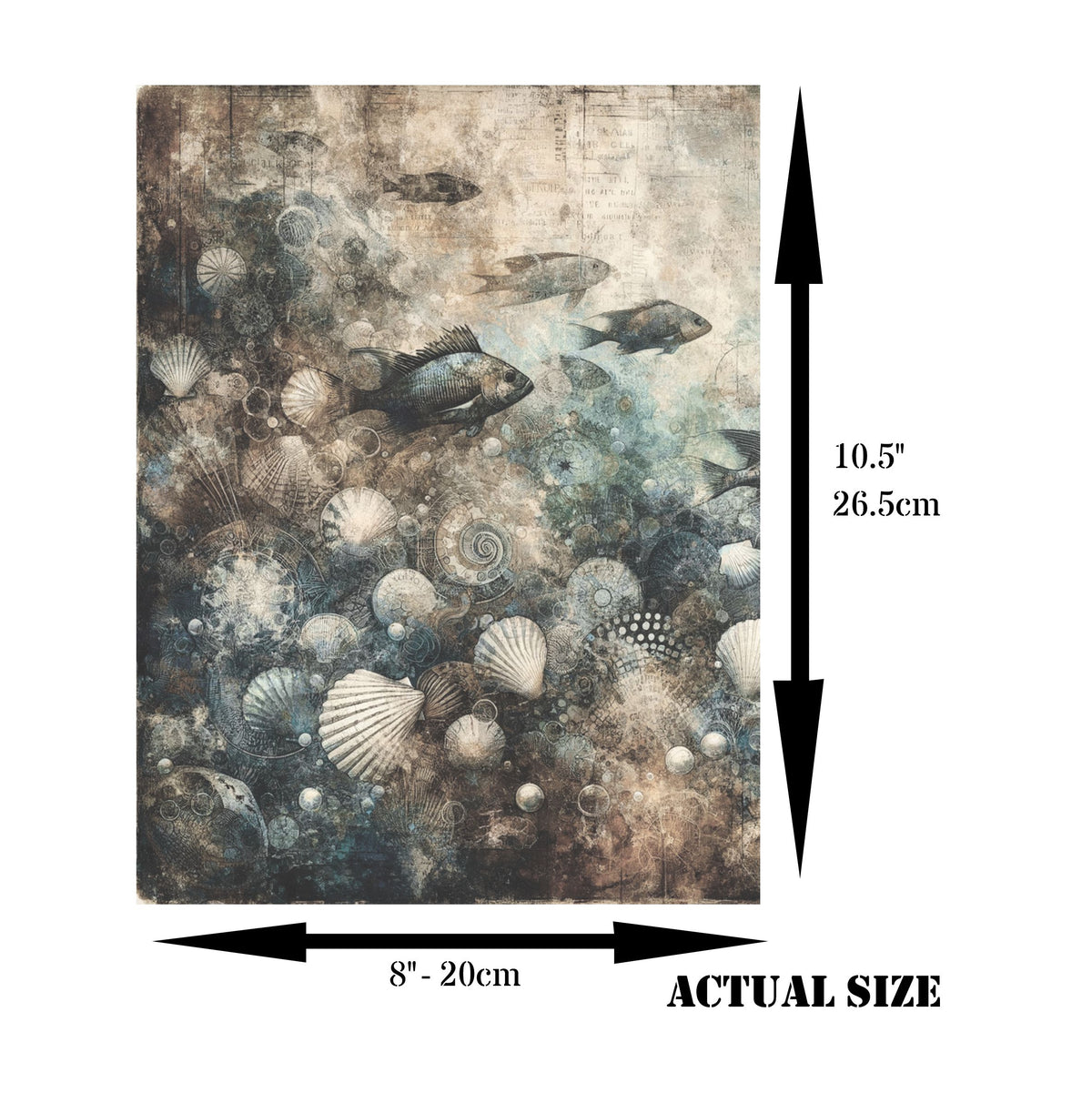 Reef Rice Paper, 20.32 x 26.67 cm - for Decoupage Scrapbooking Cards Crafts
