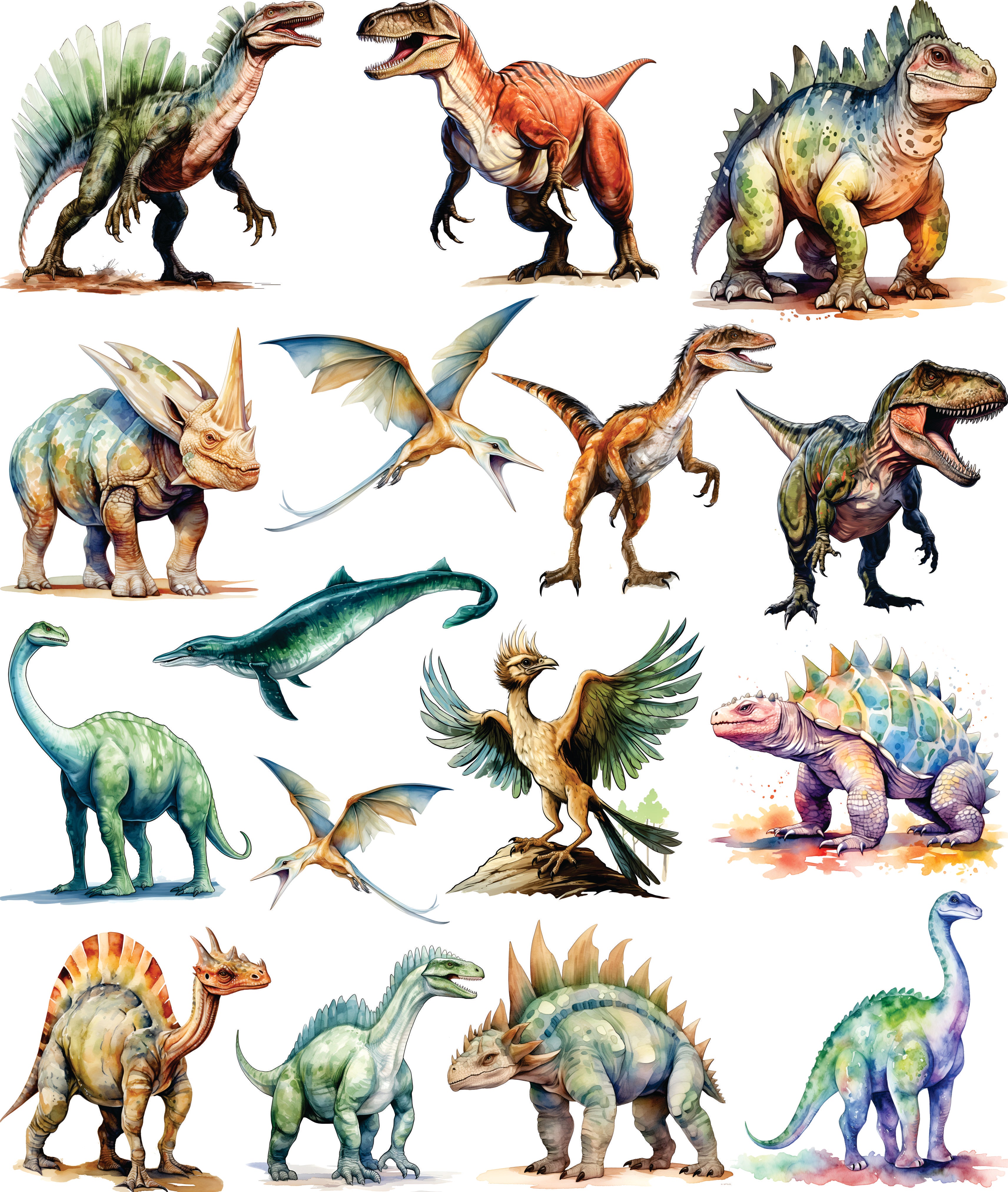 Dinosaurs Rice Paper, 29.21 x 36.83 cm - for Decoupage Scrapbooking Journal Crafts