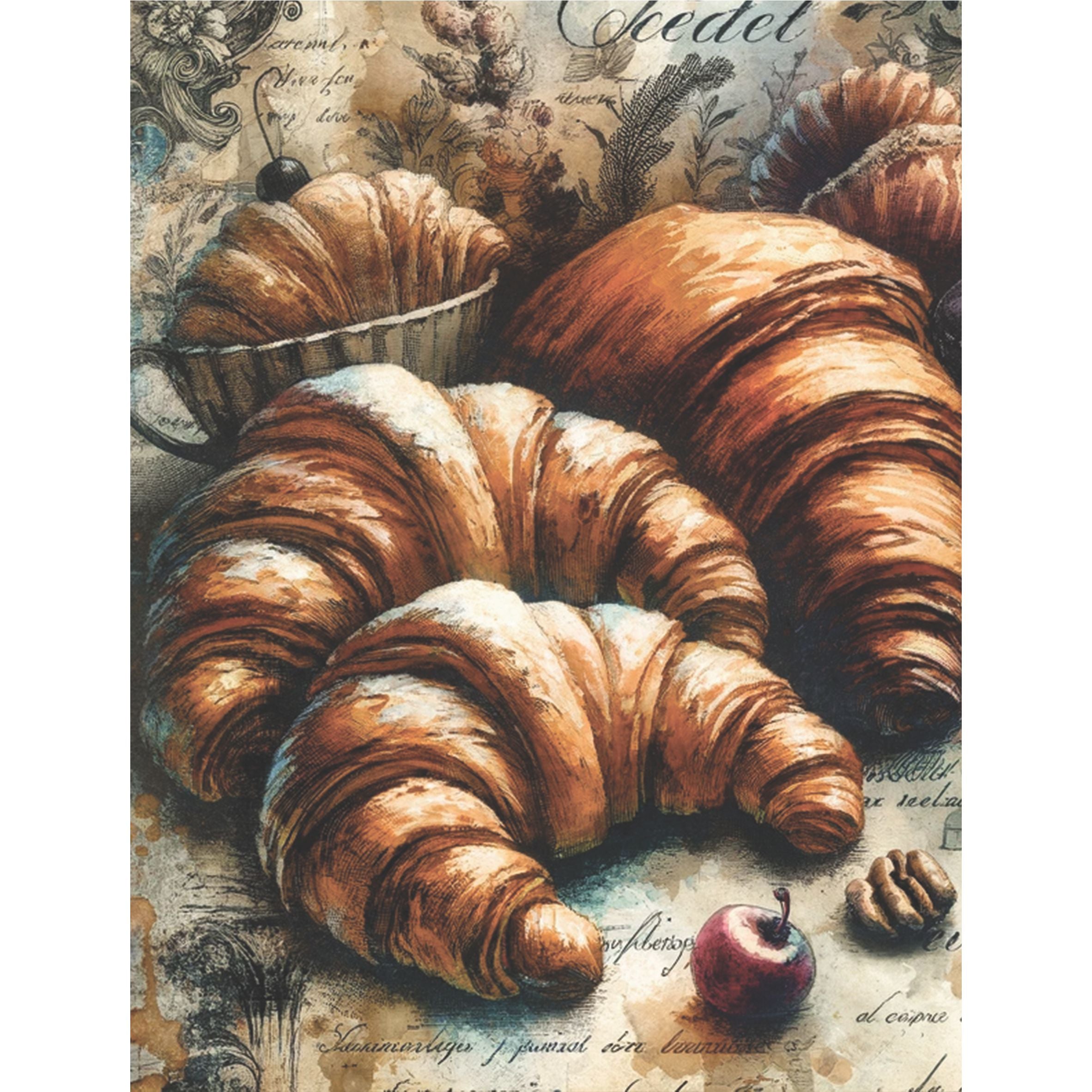 Coffee Rice Paper, 20.32 x 26.67 cm - for Decoupage Scrapbooking Cards Crafts