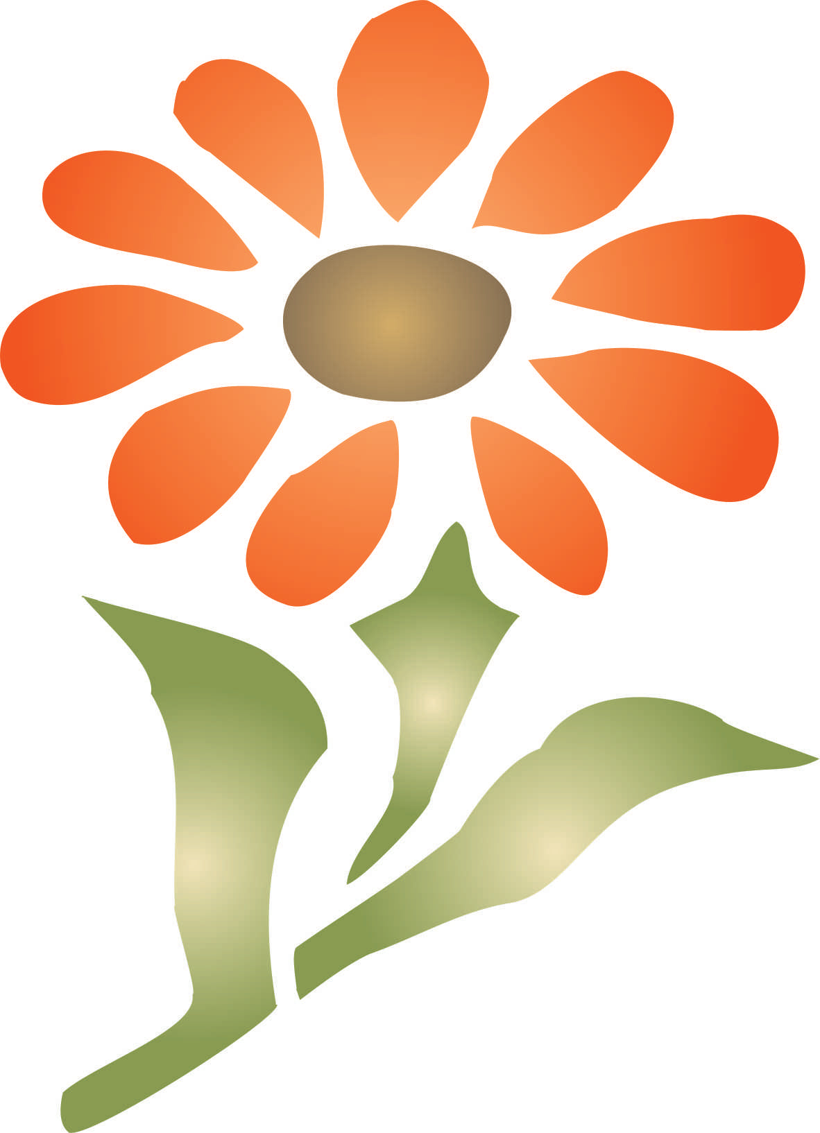 Daisy Stencil, 6.35 x 8.89 cm - Single Flower Floral