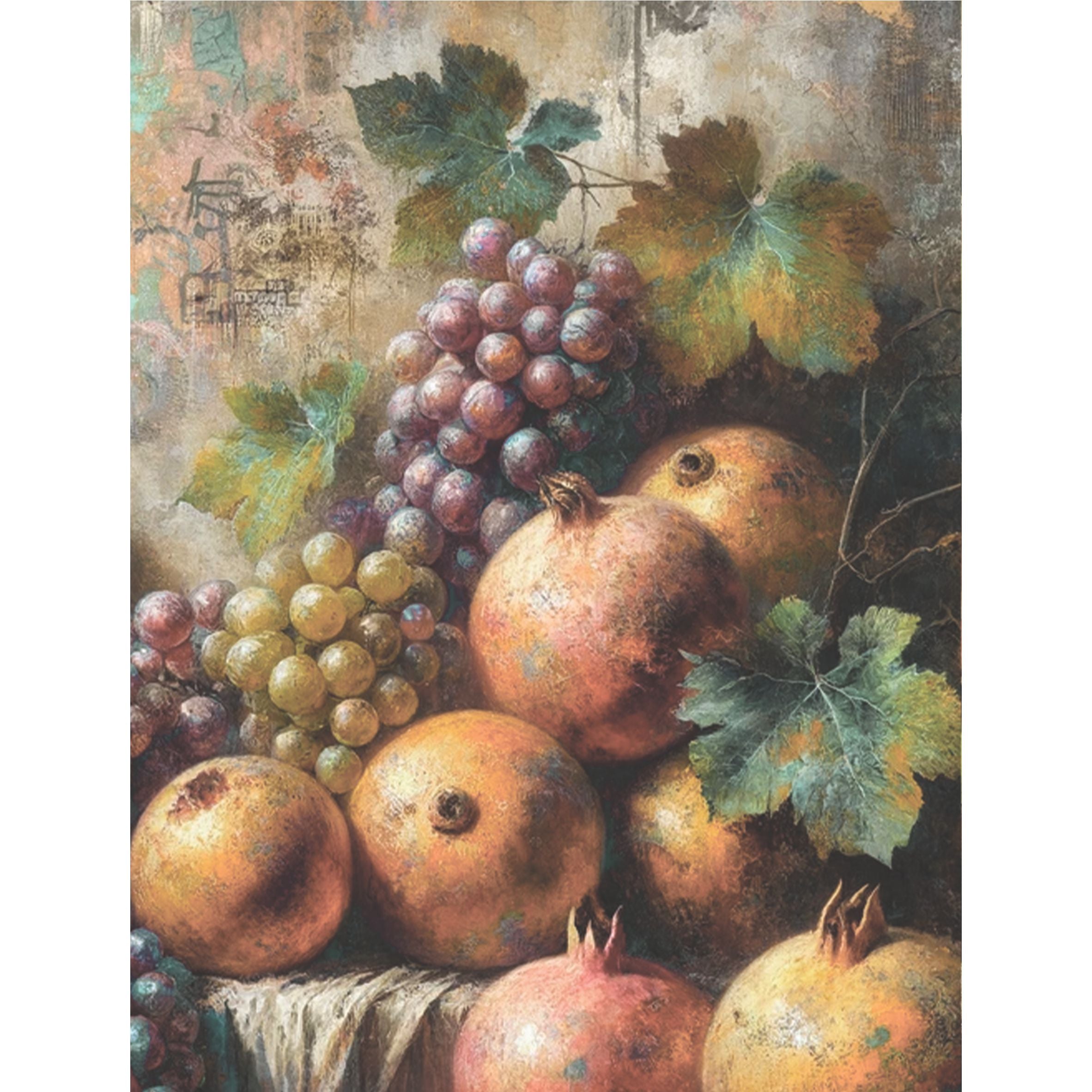 Grapes Rice Paper, 20.32 x 26.67 cm - for Decoupage Scrapbooking Cards Crafts