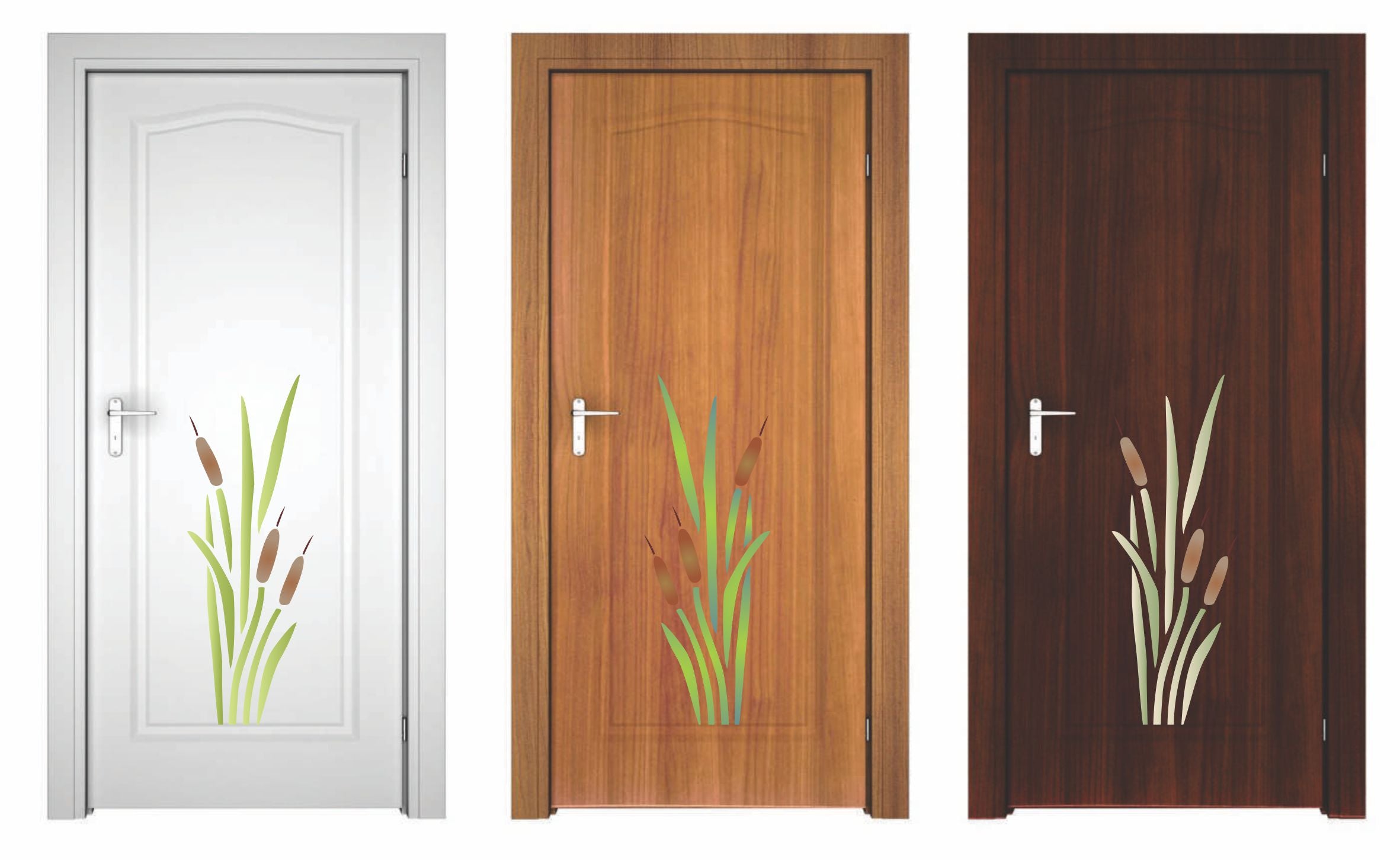 Cattails Stencil, 7.62 x 21.59 cm - Marsh Bulrush Sedge Decor
