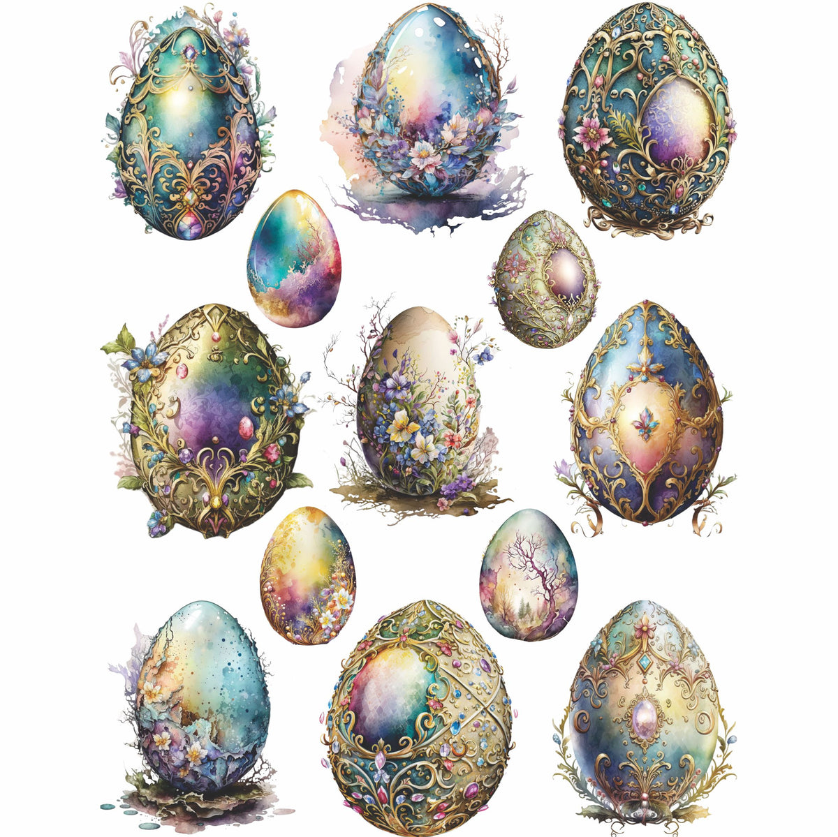 Easter Eggs Rice Paper, 20.32 x 26.67 cm - for Decoupage Furniture Crafts