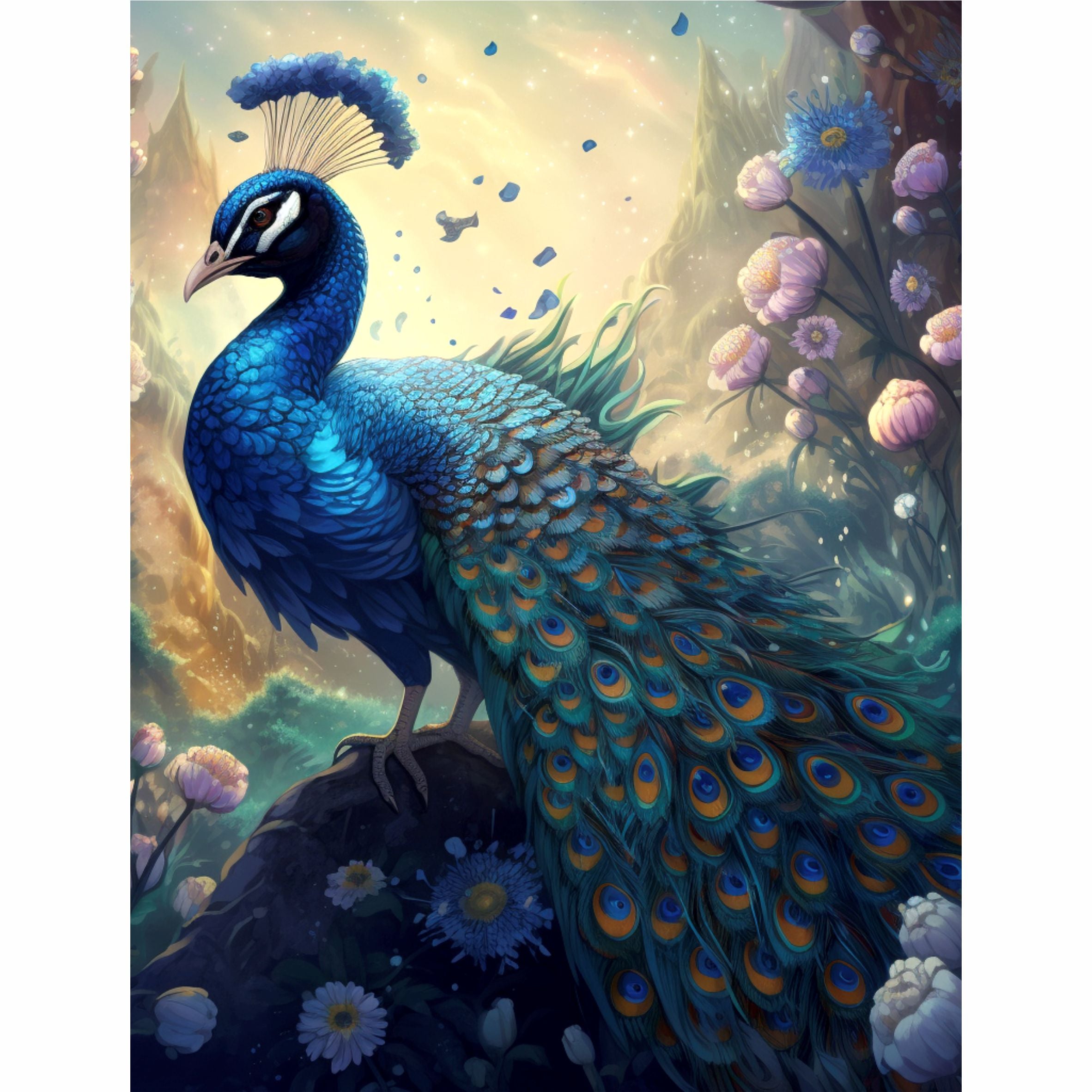 Beautiful Peacocks Rice Paper, 20.32 x 26.67 cm - for Decoupage Furniture Crafts
