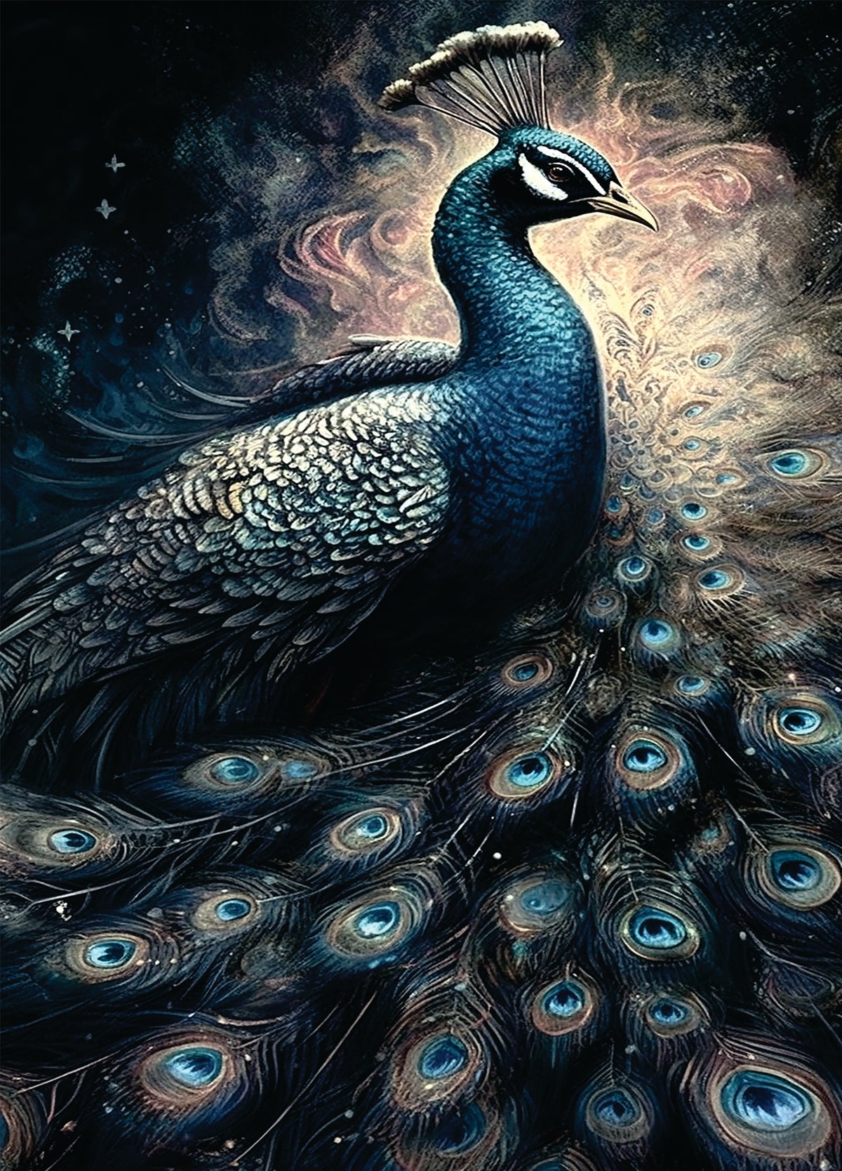 Beautiful Peacock Rice Paper, 29.21 x 40.64 cm - for Decoupage Furniture Crafts