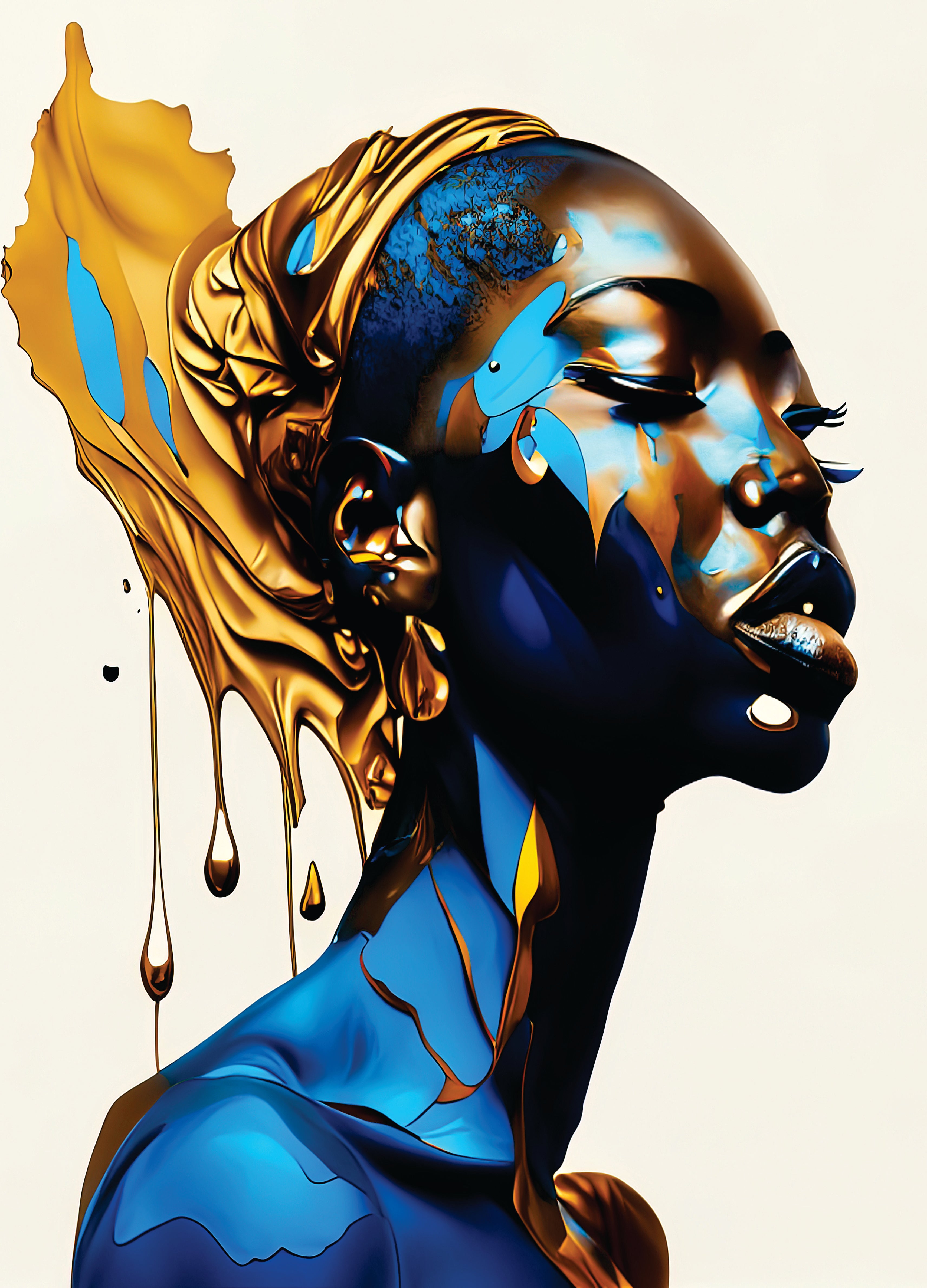 Black Luxury Rice Paper- Unique Printed Mulberry Paper Art Image 36gsm