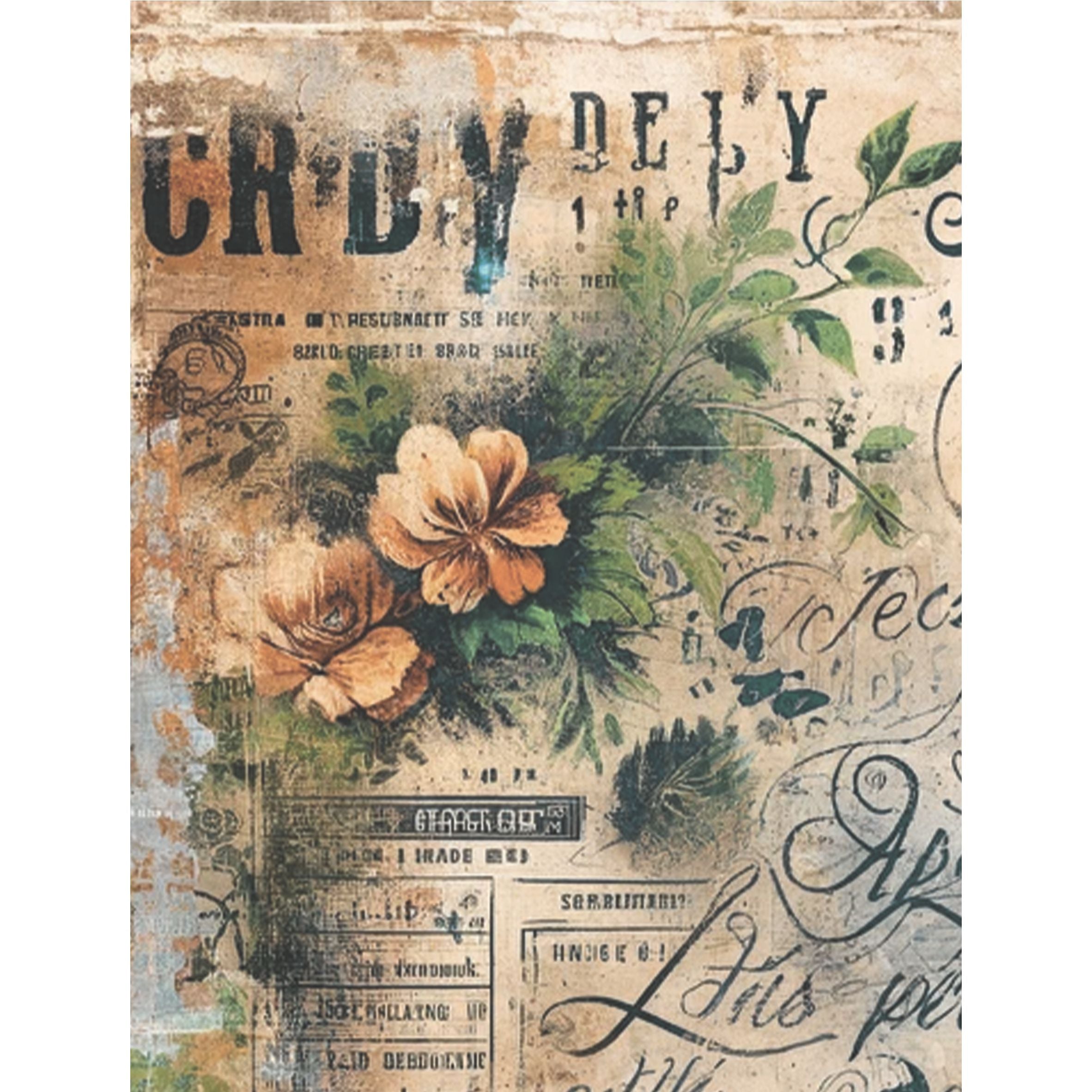 Coffee Rice Paper, 20.32 x 26.67 cm - for Decoupage Scrapbooking Cards Crafts