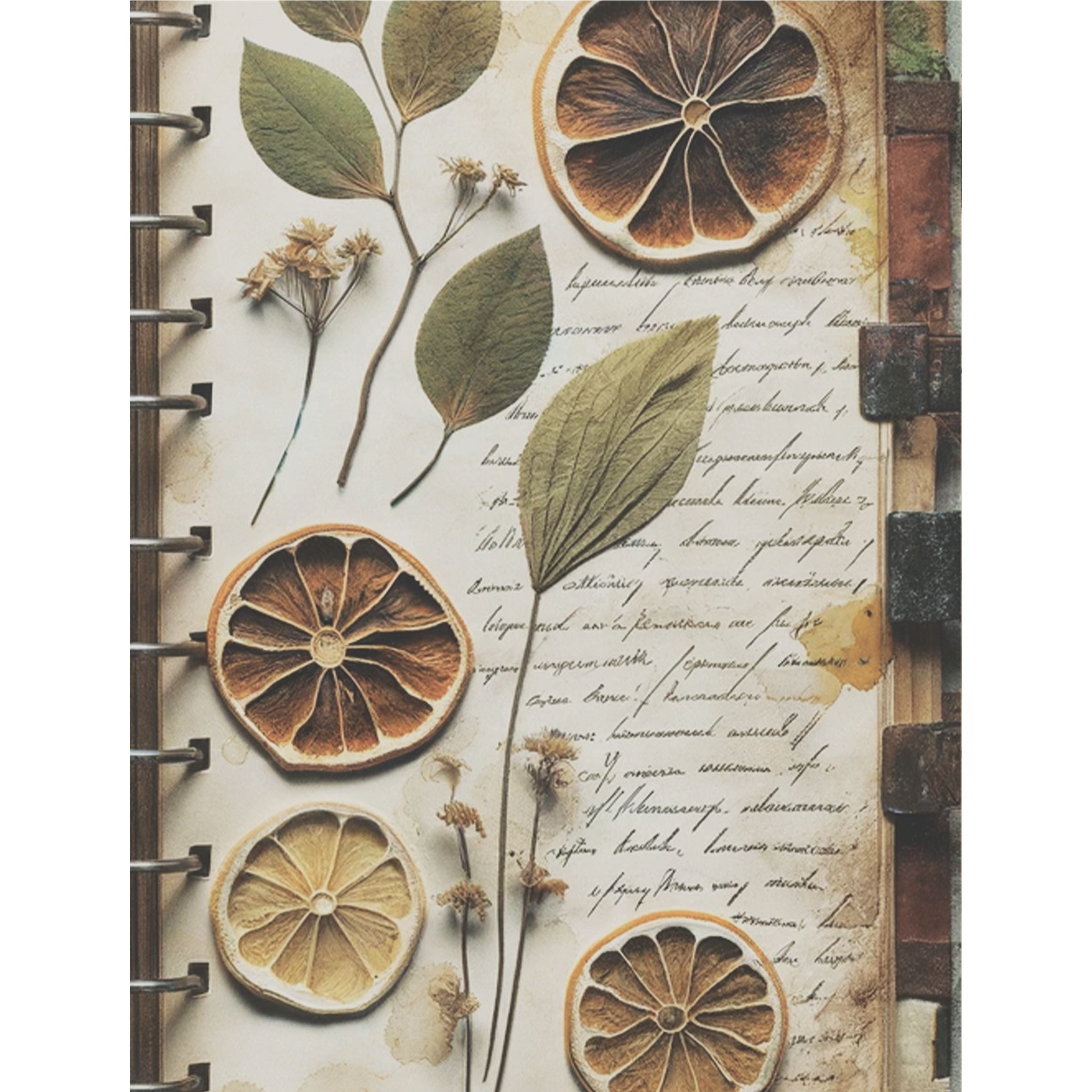 Dried Fruit Rice Paper, 20.32 x 26.67 cm - for Decoupage Scrapbooking Cards Crafts