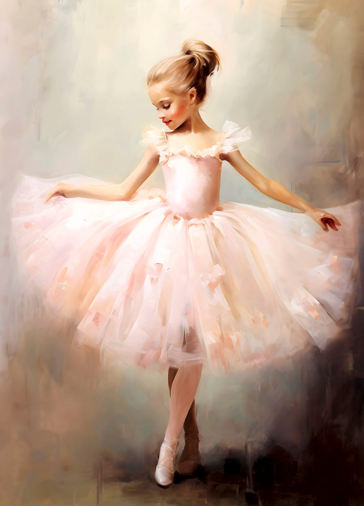 Little Ballerina Rice Paper, 29.21 x 40.64 cm - for Decoupage Furniture Crafts