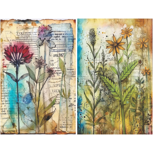 Garden Decoupage Rice Paper, 20.32 x 26.67 cm - for Decoupage Scrapbooking Crafts