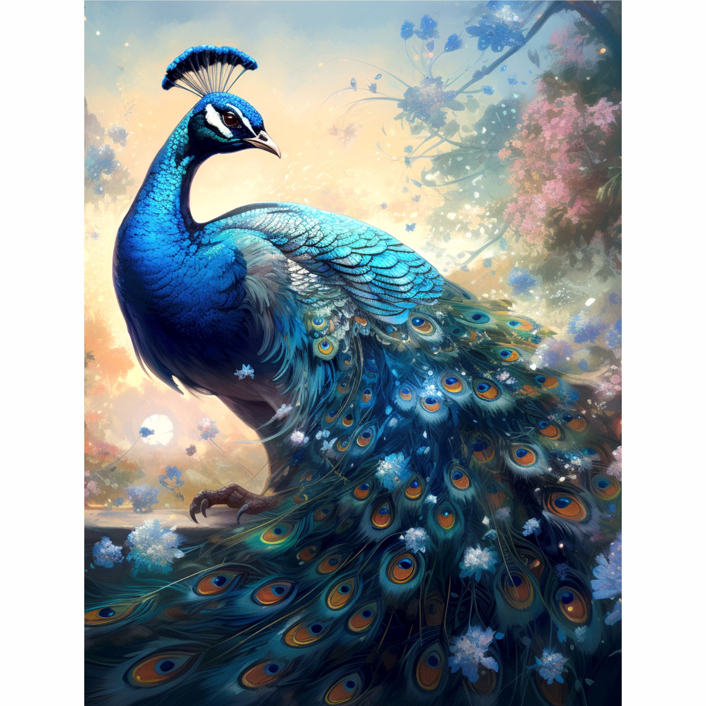 Beautiful Peacocks Rice Paper, 20.32 x 26.67 cm - for Decoupage Furniture Crafts
