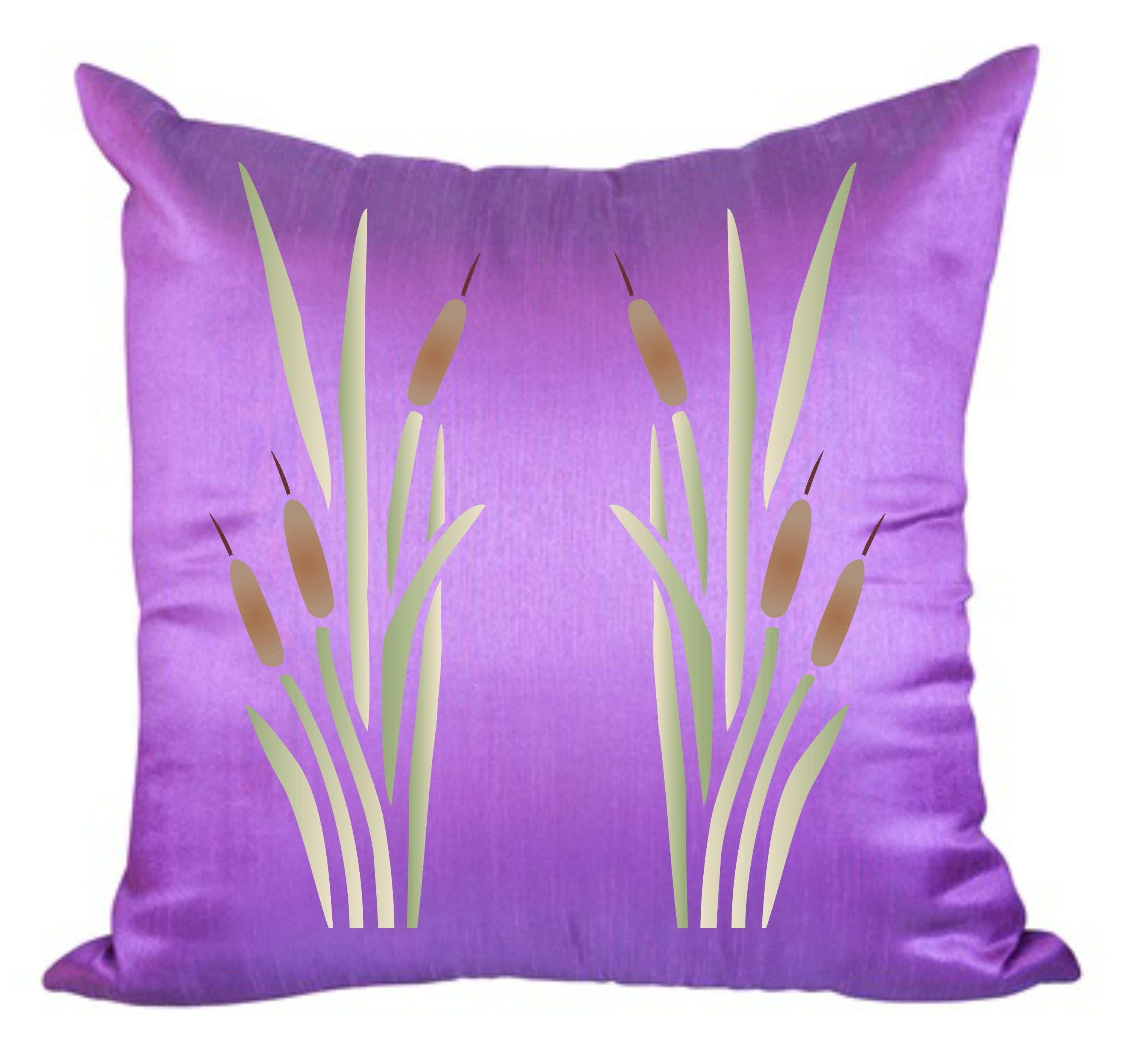 Cattails Stencil, 7.62 x 21.59 cm - Marsh Bulrush Sedge Decor
