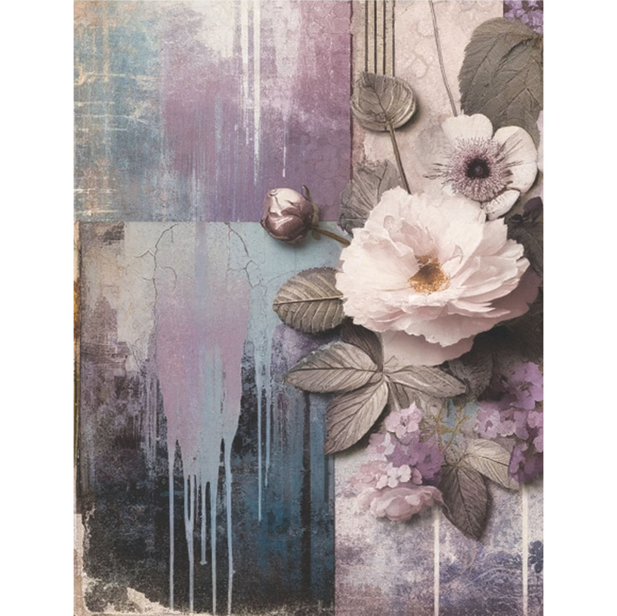 Lilac Rice Paper, 20.32 x 26.67 cm - for Decoupage Scrapbooking Cards Crafts