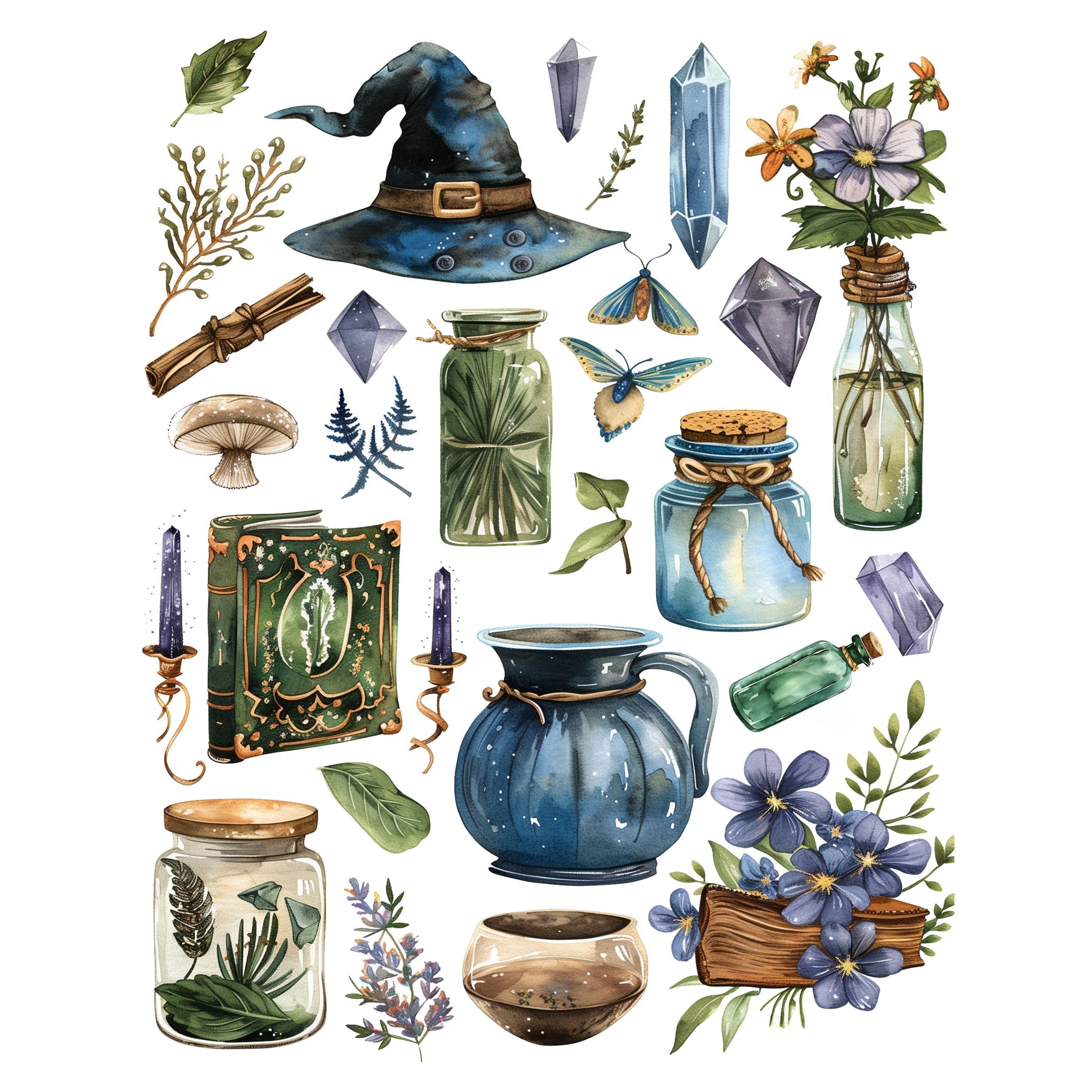 Witchy Decoupage Rice Paper, 20.32 x 26.67 cm - for Decoupage Scrapbooking Craft