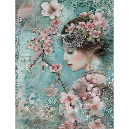Sakura Decoupage Rice Paper, 20.32 x 26.67 cm - for Scrapbooking Cards Crafts