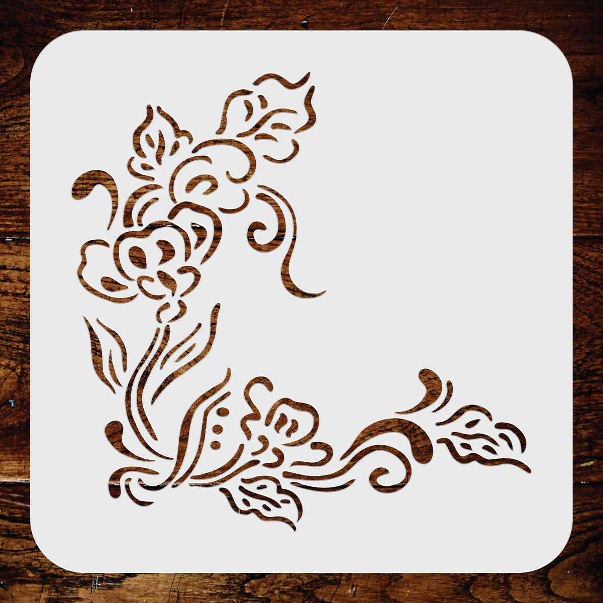 Victorian Embroidery Stencil - Vintage Floral Embroidery Tile Pattern