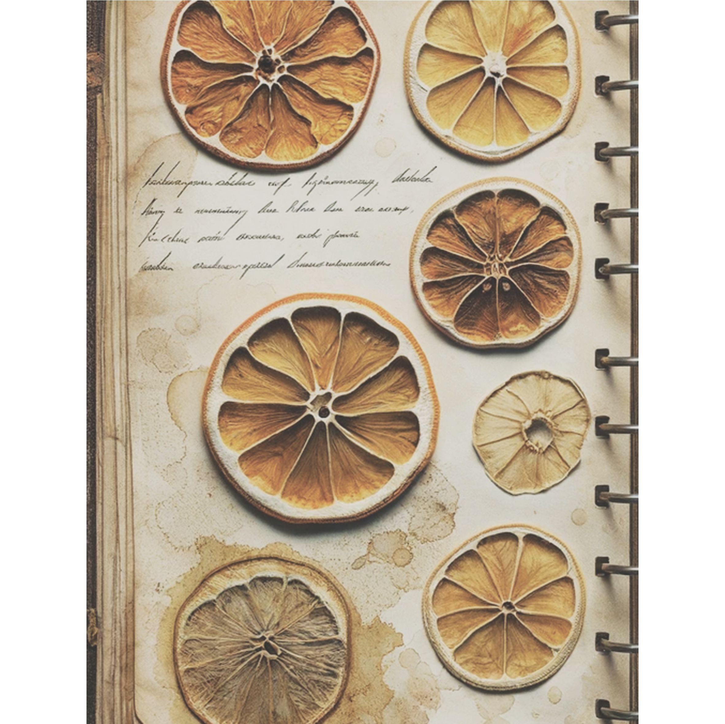 Dried Fruit Rice Paper, 20.32 x 26.67 cm - for Decoupage Scrapbooking Cards Crafts