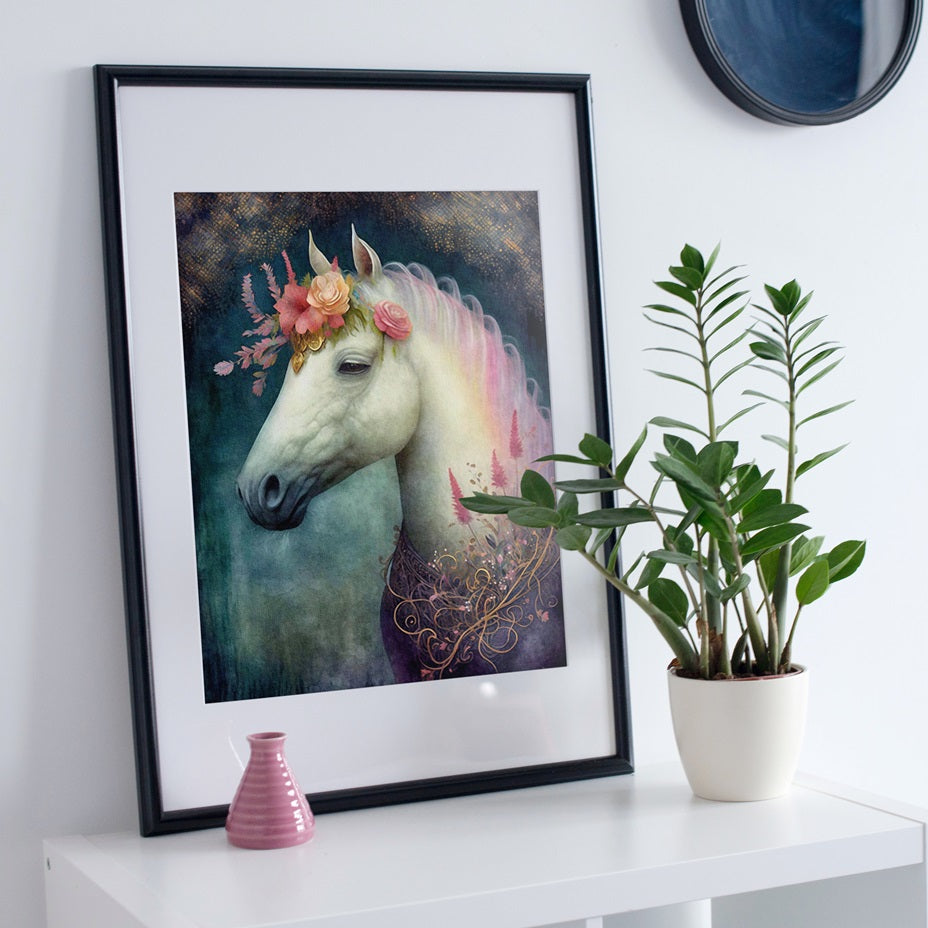 Grey Horse Rice Paper, 29.21 x 40.64 cm - for Decoupage Print Cards Crafts