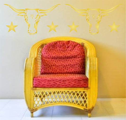 Longhorn Stencil - Cow Bull Skull Texas Decorative Farm Animal