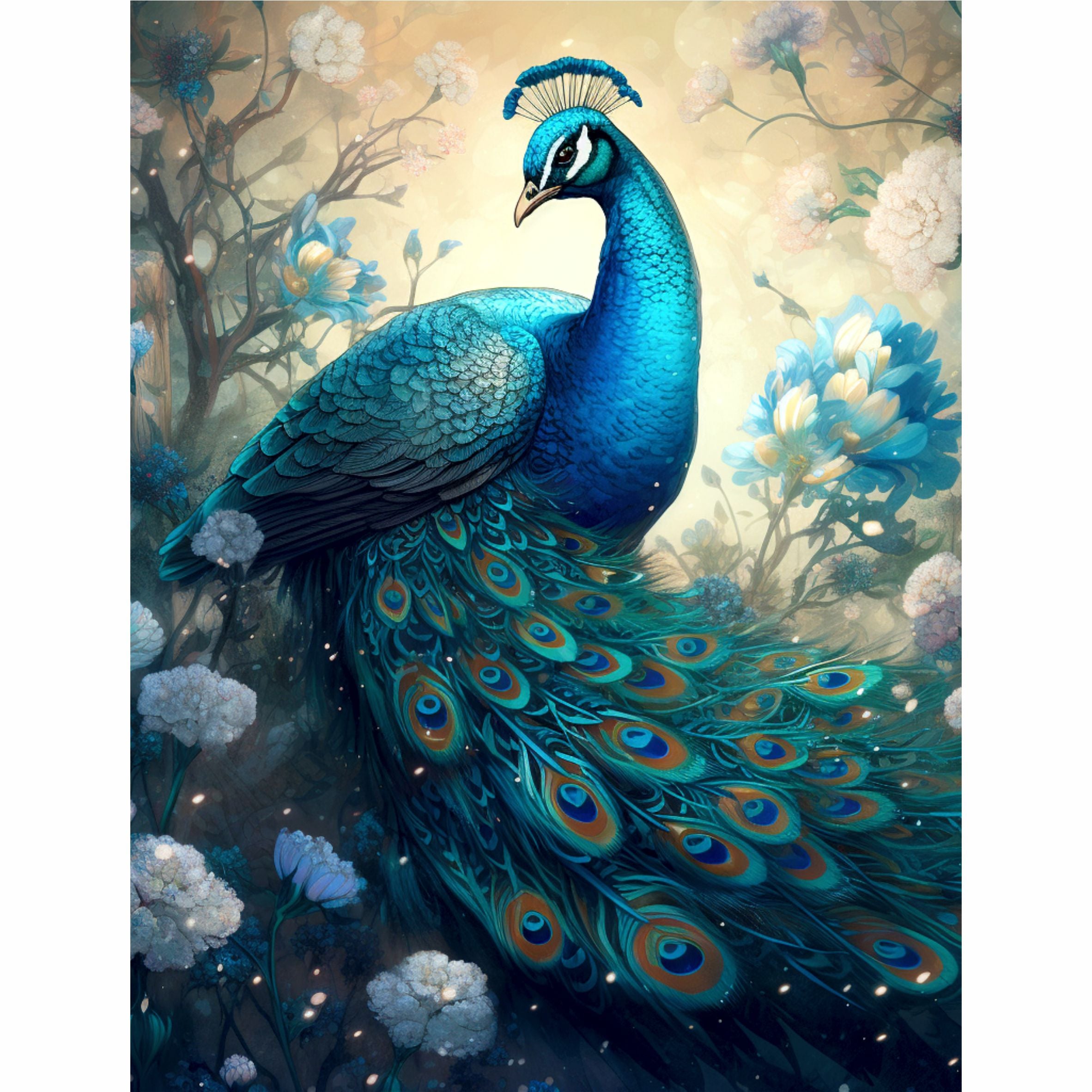 Beautiful Peacocks Rice Paper, 20.32 x 26.67 cm - for Decoupage Furniture Crafts