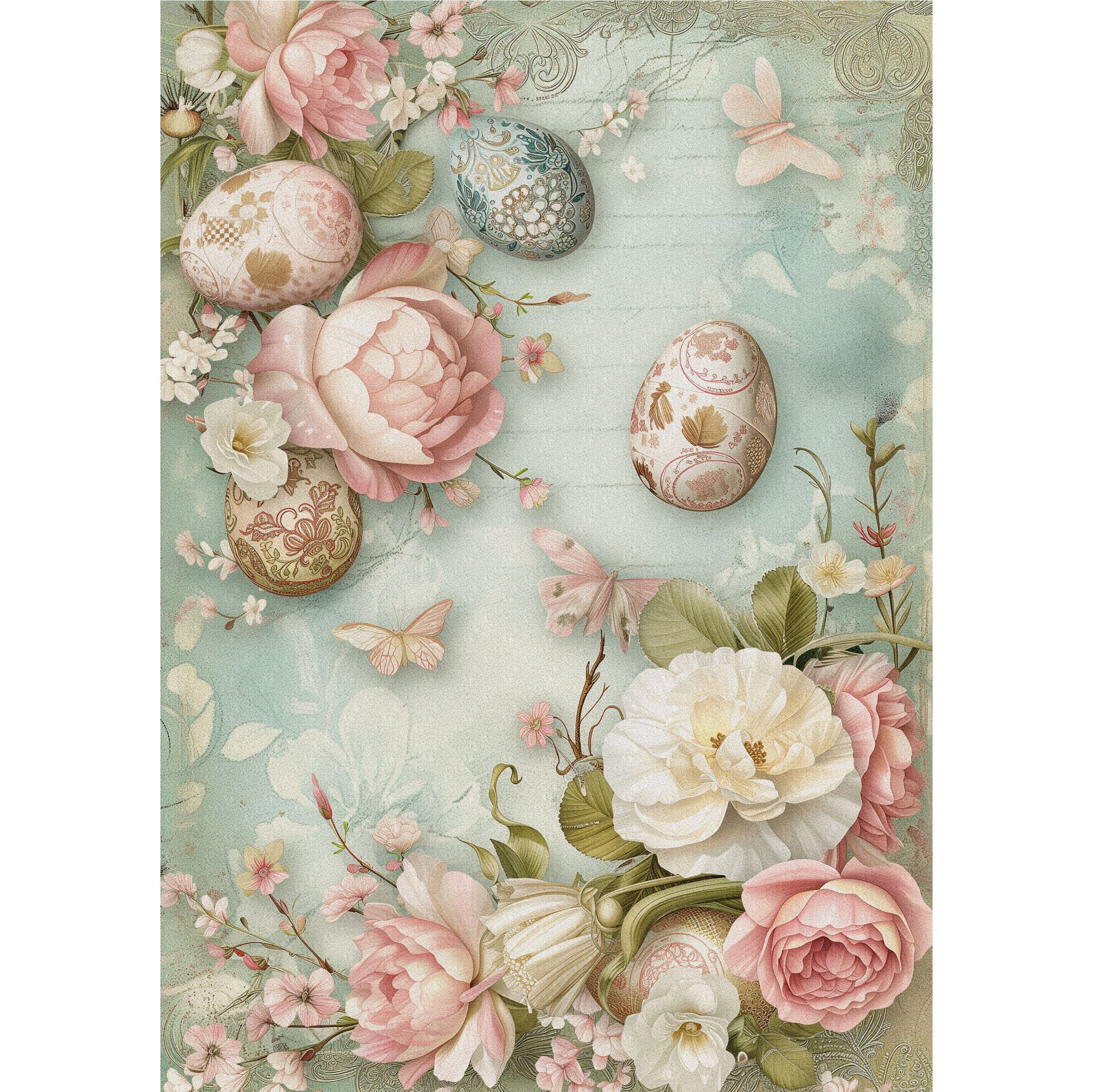 Easter Decoupage Rice Paper, 20.32 x 26.67 cm - for Scrapbooking Cards Crafts