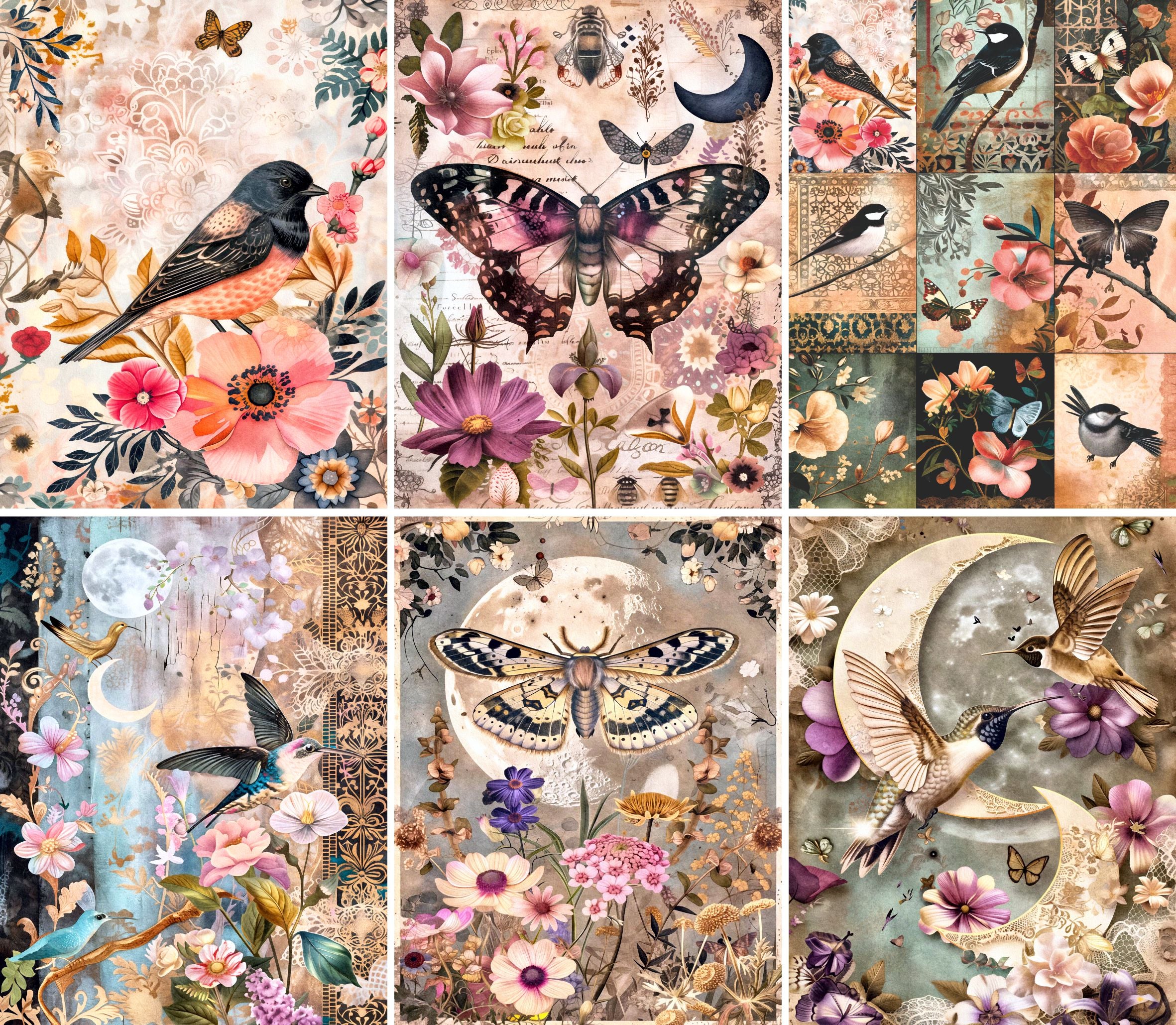 Birds Decoupage Rice Paper, 20.32 x 26.67 cm - for Scrapbooking Cards Crafts