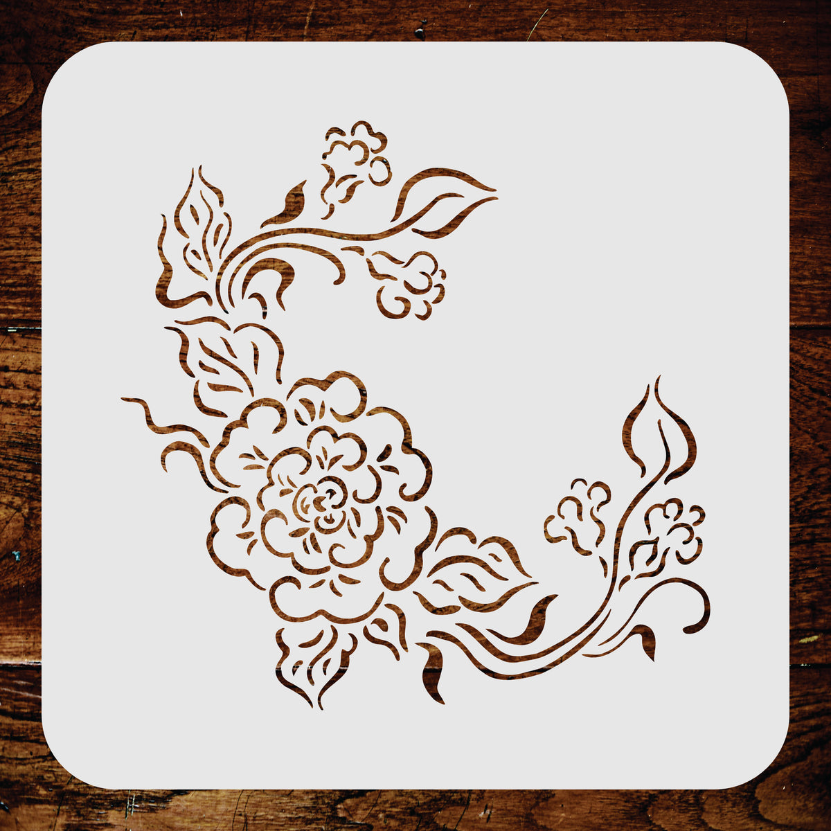 Victorian Embroidery Stencil - Vintage Floral Embroidery Tile Pattern