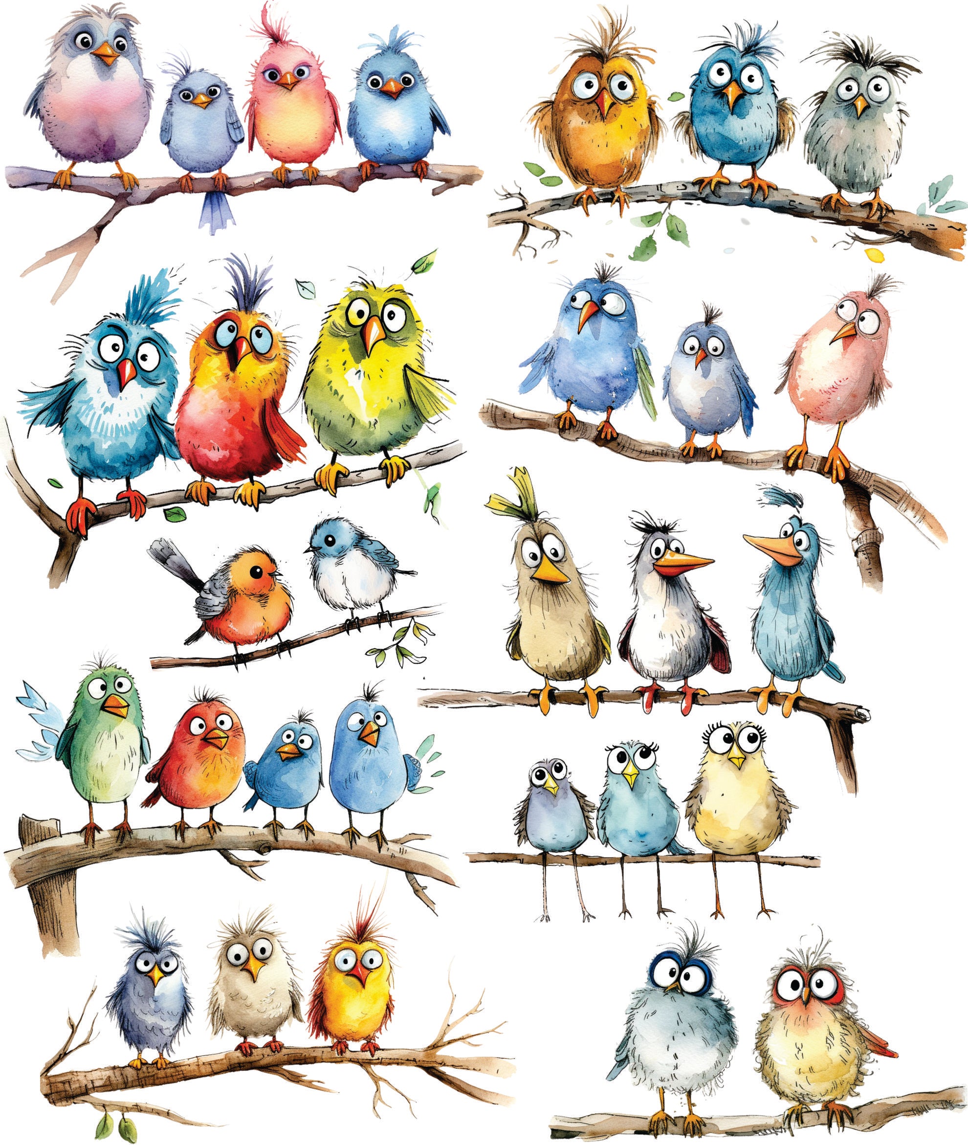 Birds on a Branch Decoupage Rice Paper, 29.21 x 36.83 cm - for Journal Cards Crafts