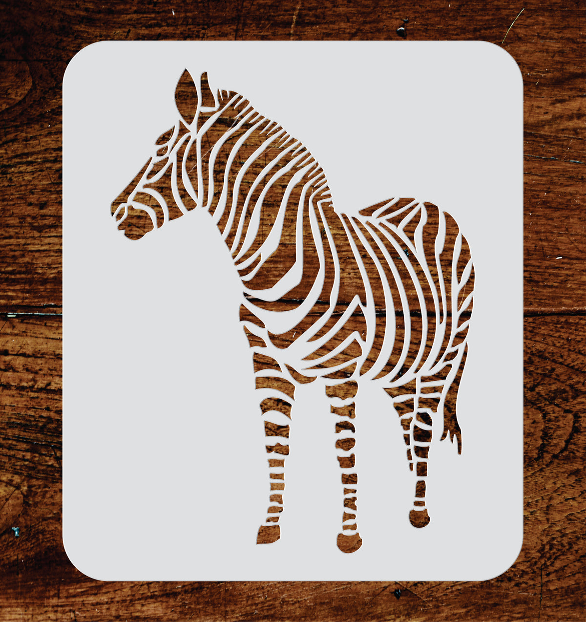 Zebra Stencil, 11.43 x 15.24 cm - African Wild Animal
