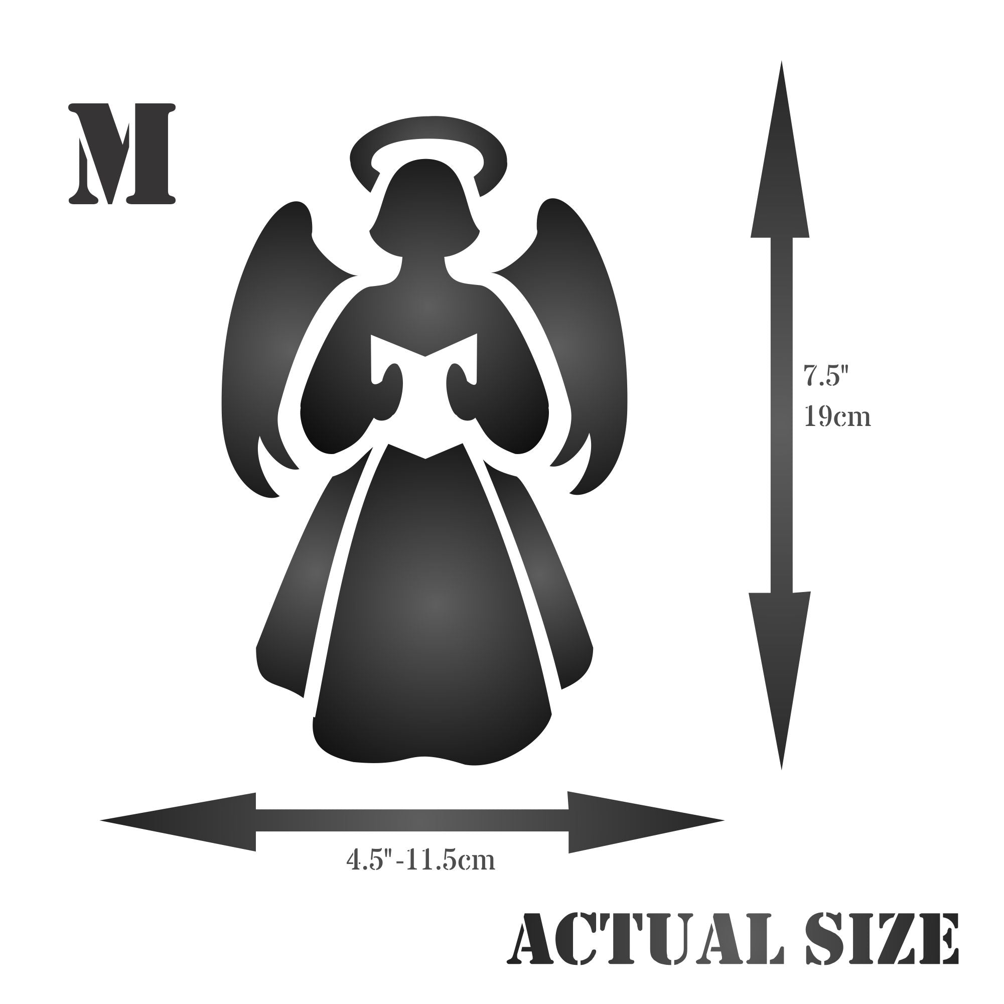 Christmas Angel Stencil, 8.26 x 12.7 cm - Scrapbooking Decor & Card