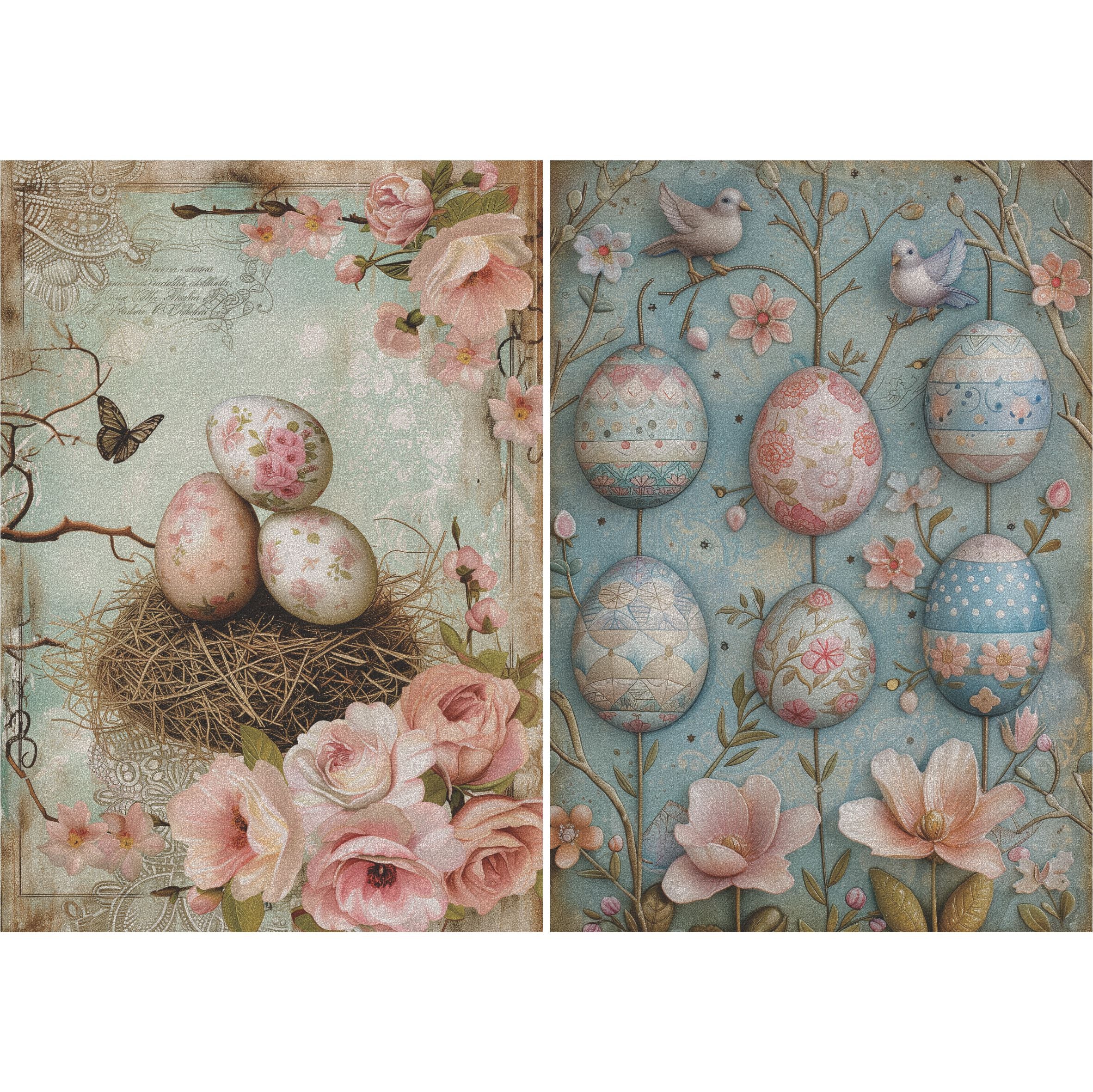 Easter Decoupage Rice Paper, 20.32 x 26.67 cm - for Scrapbooking Cards Crafts