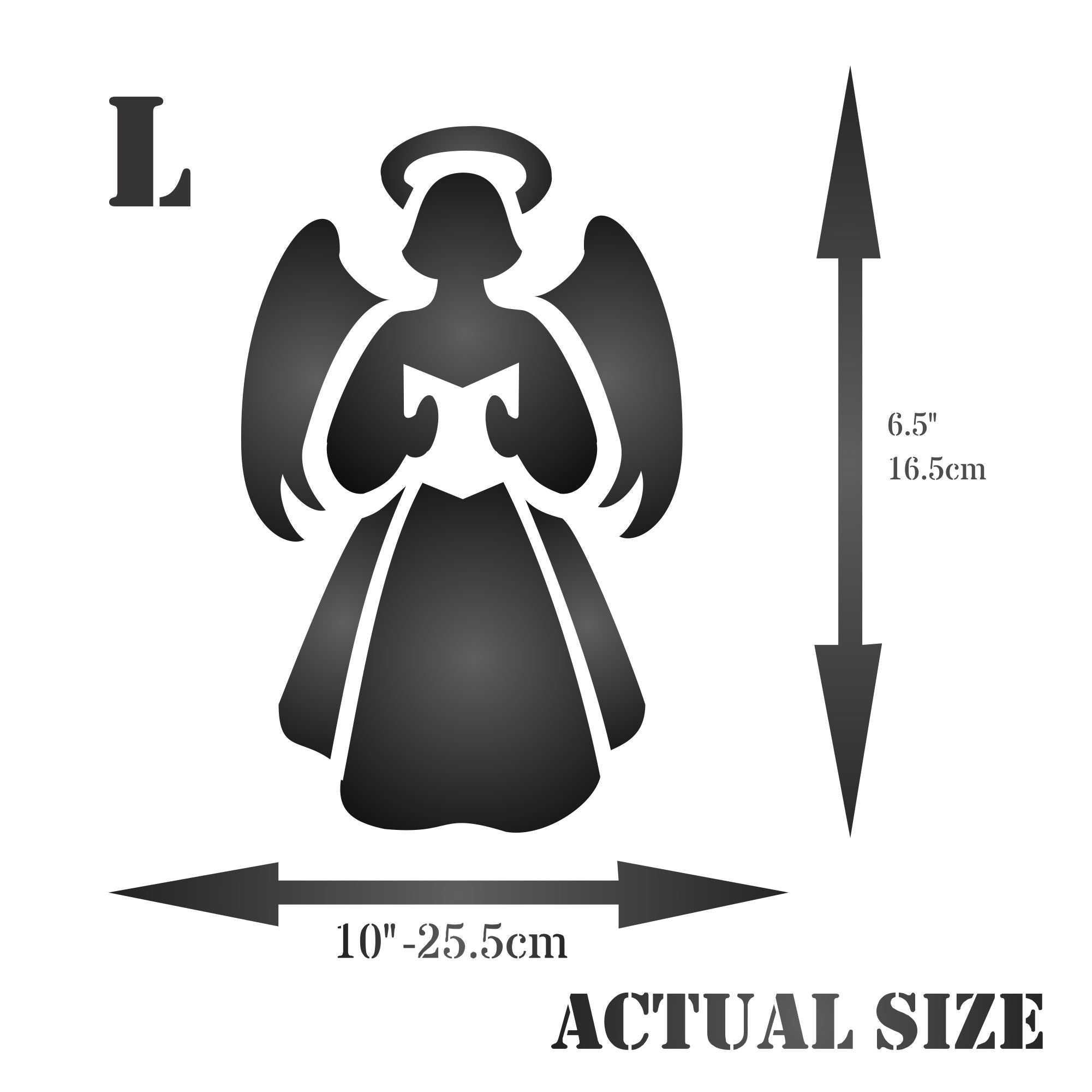 Christmas Angel Stencil, 8.26 x 12.7 cm - Scrapbooking Decor & Card