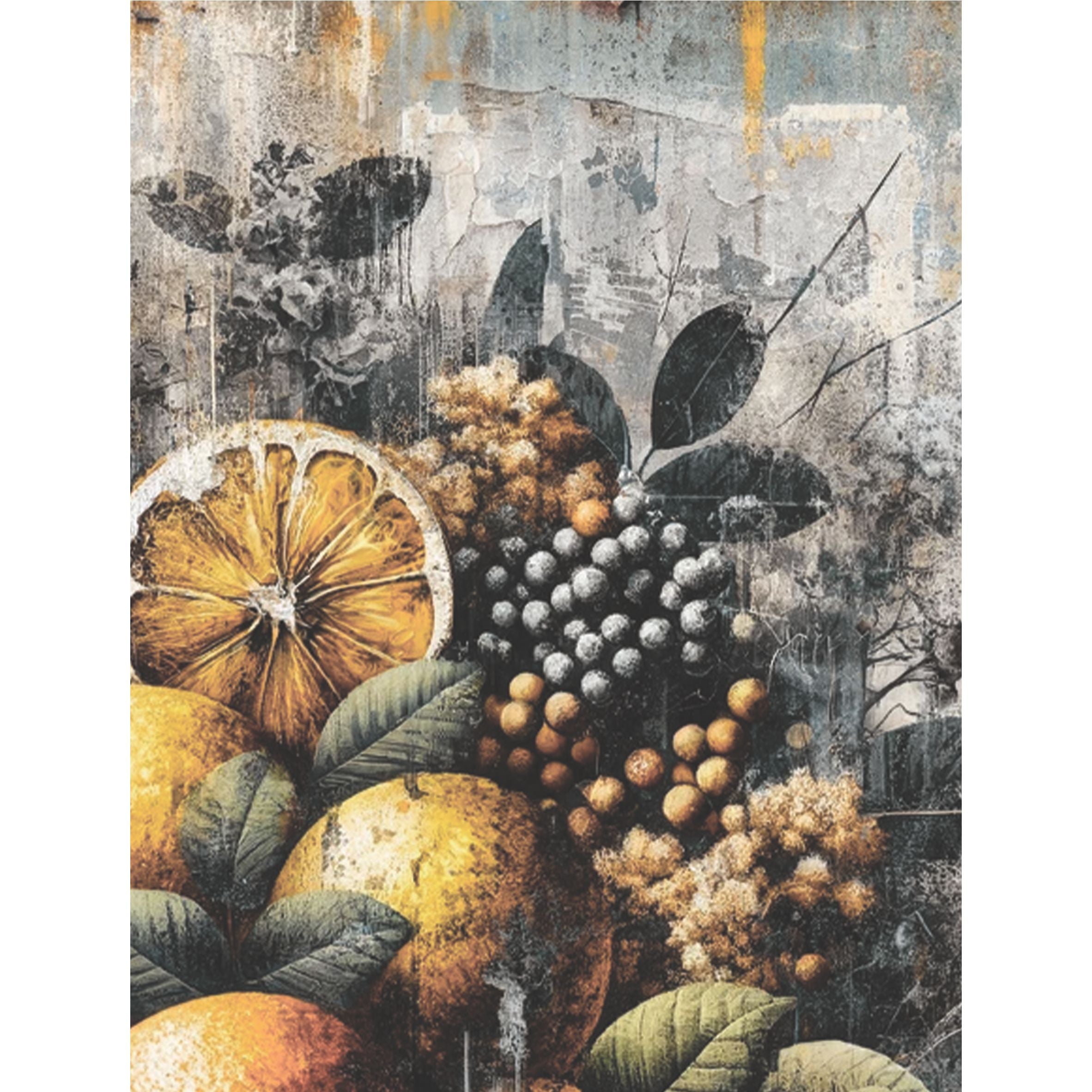 Grapes Rice Paper, 20.32 x 26.67 cm - for Decoupage Scrapbooking Cards Crafts