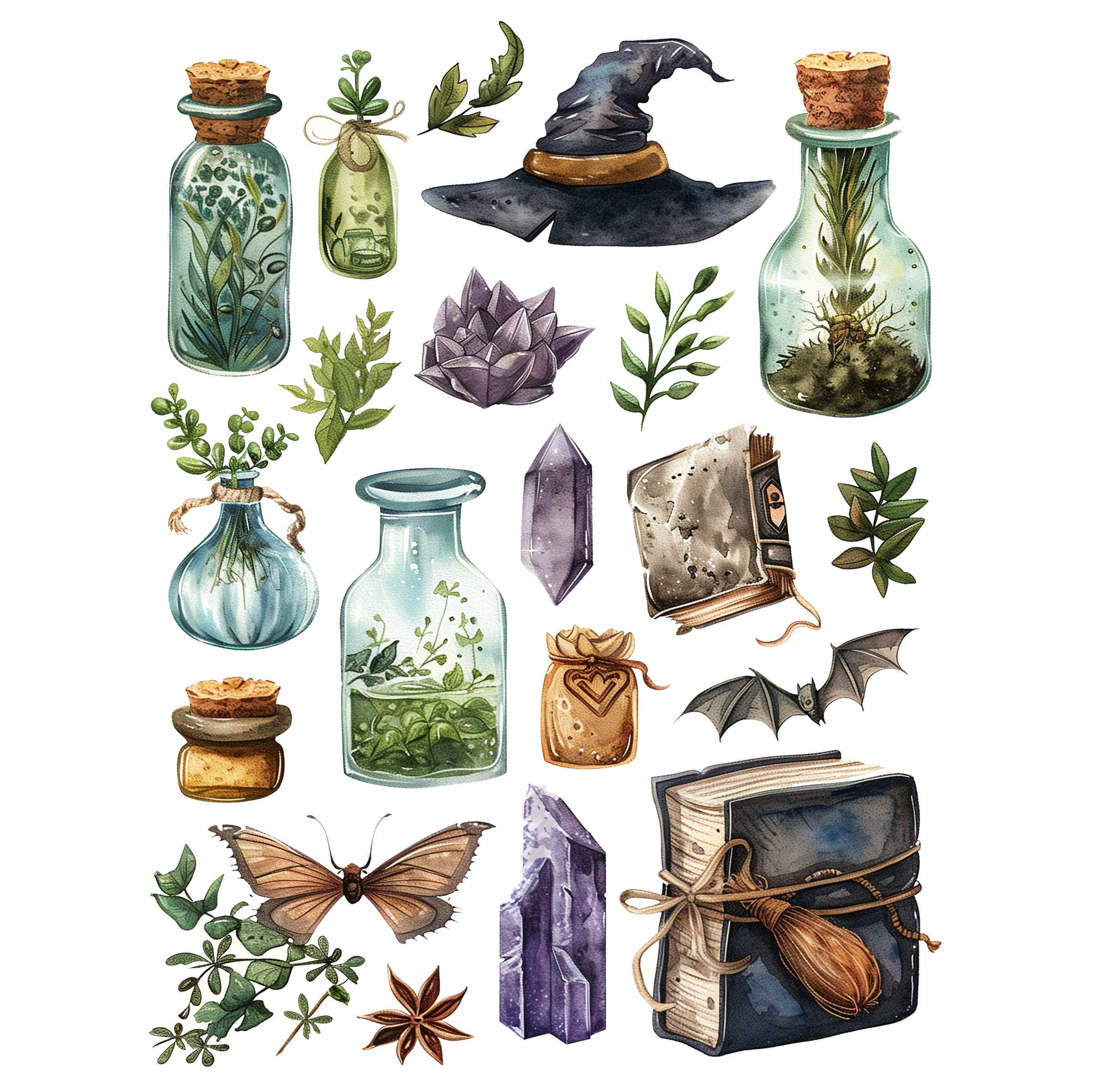 Witchy Decoupage Rice Paper, 20.32 x 26.67 cm - for Decoupage Scrapbooking Craft