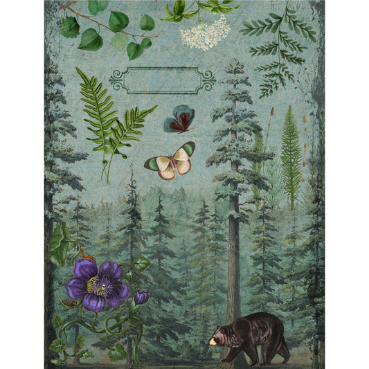 Woodland Rice Paper, 20.32 x 26.67 cm - for Decoupage Scrapbooking Craft