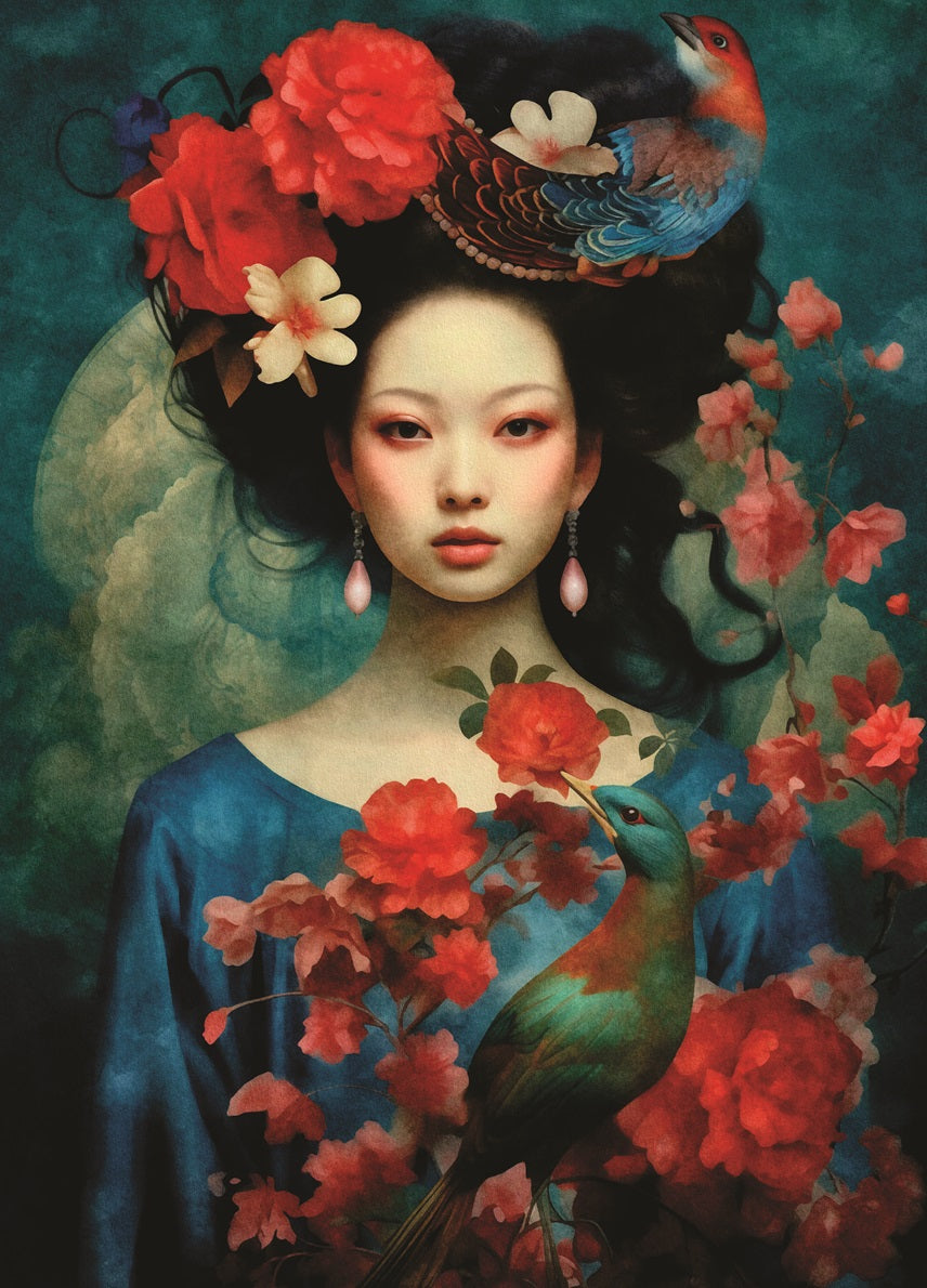 Blue Decoupage Rice Paper, 29.21 x 40.64 cm - for Furniture Crafts Print