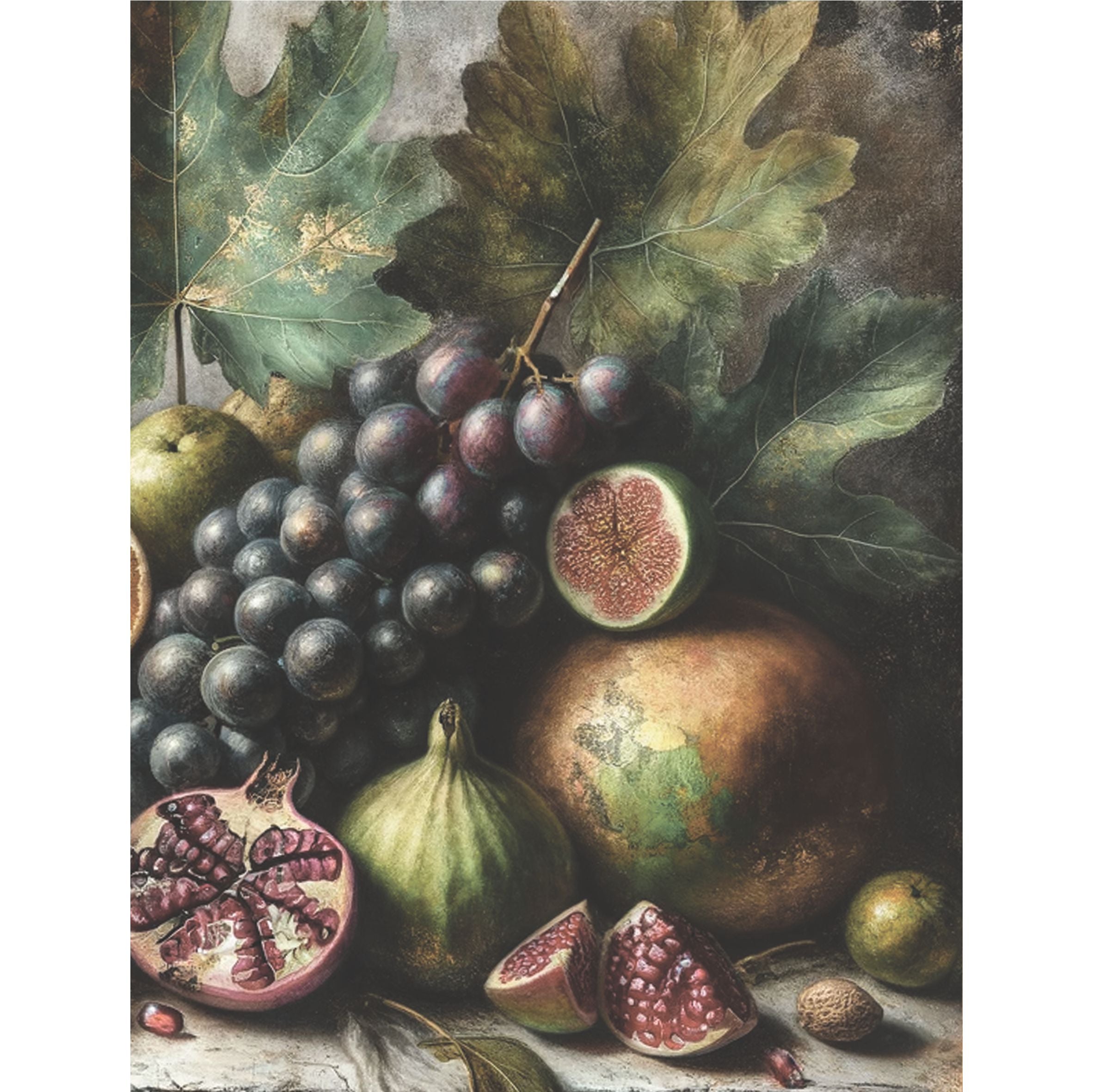 Grapes Rice Paper, 20.32 x 26.67 cm - for Decoupage Scrapbooking Cards Crafts