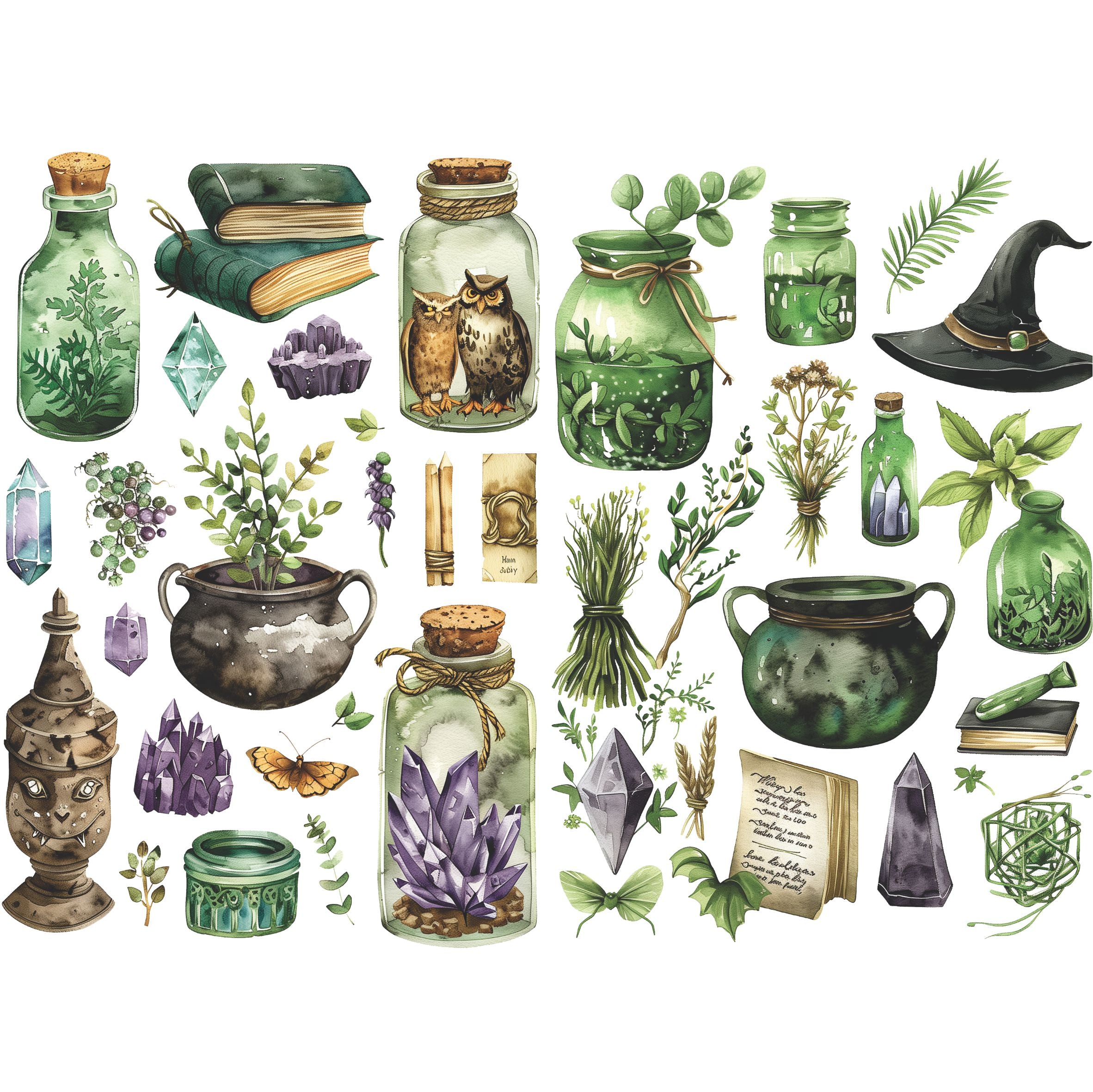 Witchy Decoupage Rice Paper, 20.32 x 26.67 cm - for Decoupage Scrapbooking Craft