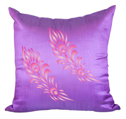 Peacock Feather Stencil - Reusable Bird Feathers Plumage Plume Wall Stencil Template .