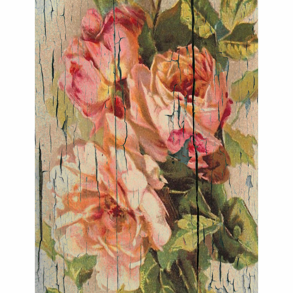 Floral Wood Theme Mulberry Rice Paper, 20.32 x 26.67 cm - 6 Unique Printed Mulberry Paper Images 30gsm Visible Fibres for Decoupage Crafts Mixed Media Collage Art