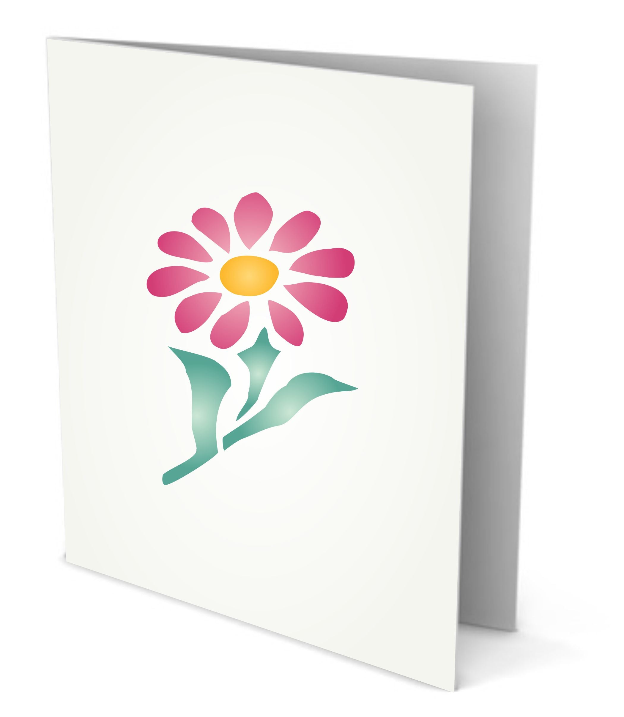 Daisy Stencil, 6.35 x 8.89 cm - Single Flower Floral