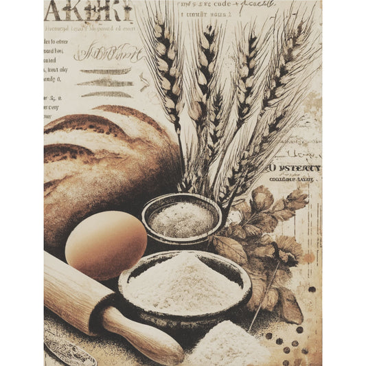 Bread Rice Paper, 20.32 x 26.67 cm - for Decoupage Scrapbooking Cards Crafts