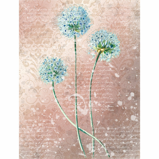 Distressed Wallpaper Rice Paper, 20.32 x 26.67 cm - 6 x Different Printed Mulberry Paper Images 30gsm Visible Fibres for Decoupage Crafts Mixed Media Collage Art