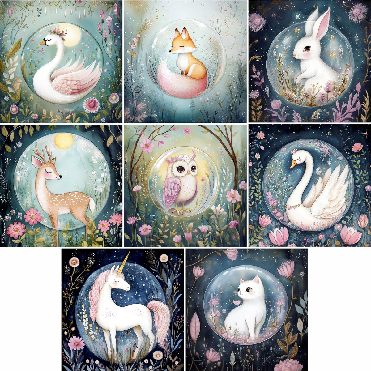 Animal Squares Rice Papers, 29 x 29cm (2 Sheets) – Decoupage Paper 8x Designs for Collage, Mixed Media, Card Making & Crafts, Decoupage by CRAFT KREATIVELY