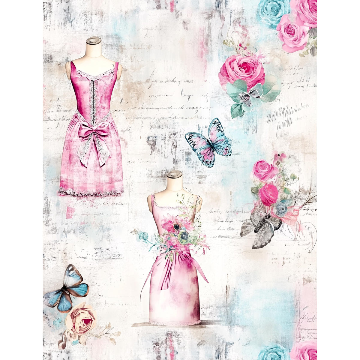 Sewing Rice Papers – Decoupage Paper Design for Furniture, Mixed Media, Cards & Crafts, Decoupage by CRAFT KREATIVELY